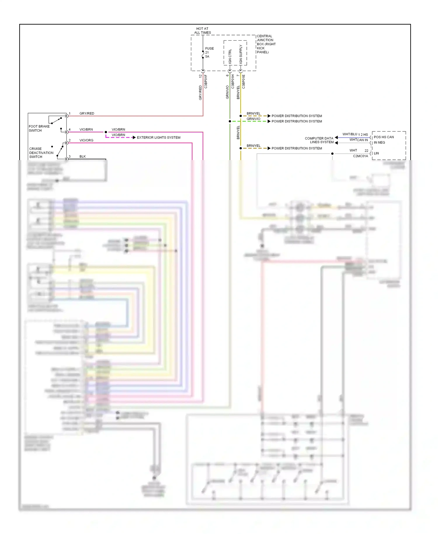 Wiring diagram engine controls system for Jaguar XF I (2007-2011) (2 of 4)
