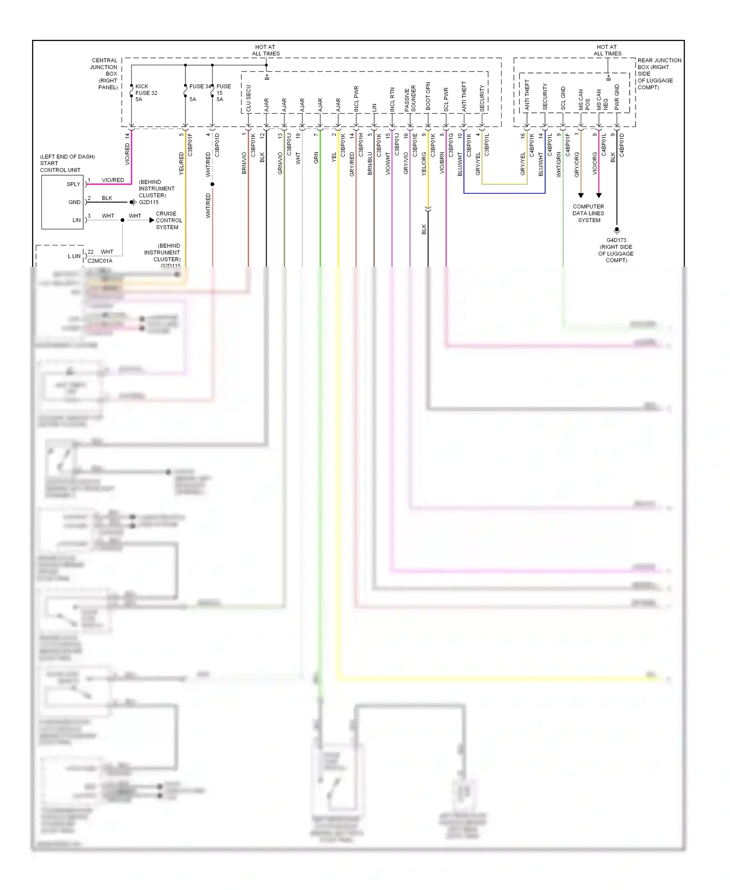 Wiring diagram grn for Jaguar XF I (2007-2011) (2 of 31)