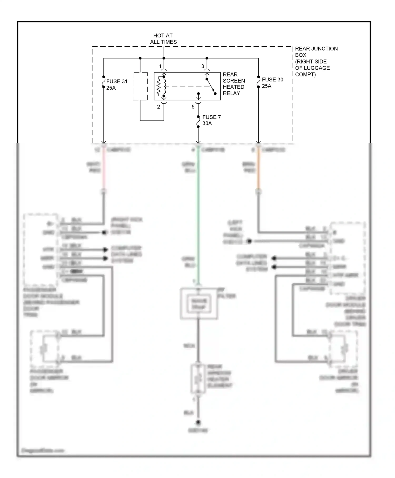 Wiring diagram grn for Jaguar XF I (2007-2011) (7 of 31)
