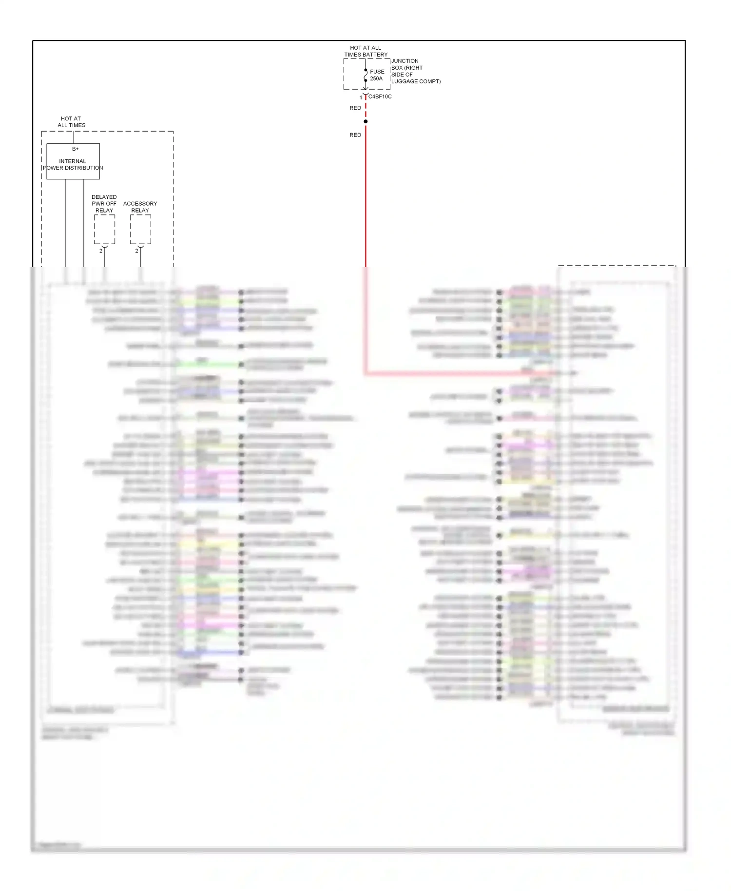 Wiring diagram internal electronics for Jaguar XF I (2007-2011) (1 of 14)