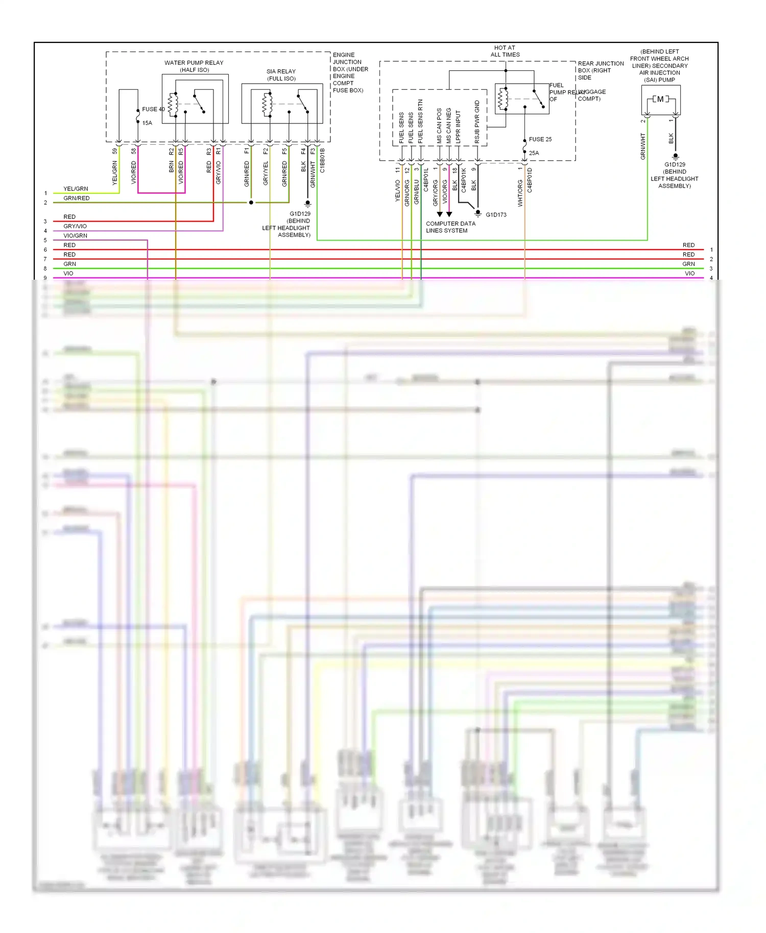 Wiring diagram lppr input for Jaguar XF I (2007-2011) (3 of 3)