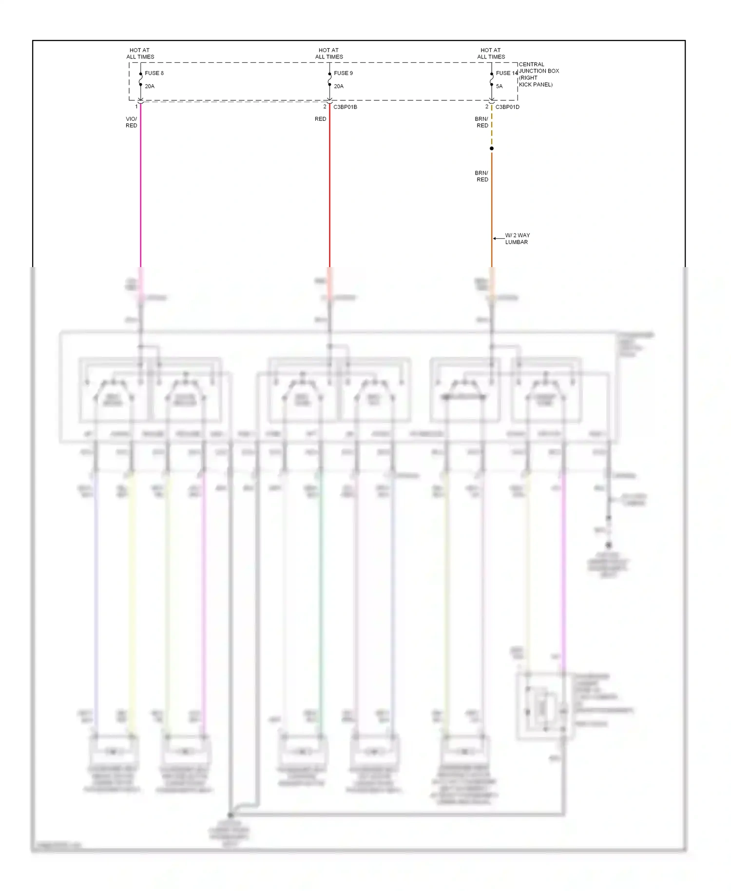 Wiring diagram red for Jaguar XF I (2007-2011) (35 of 47)