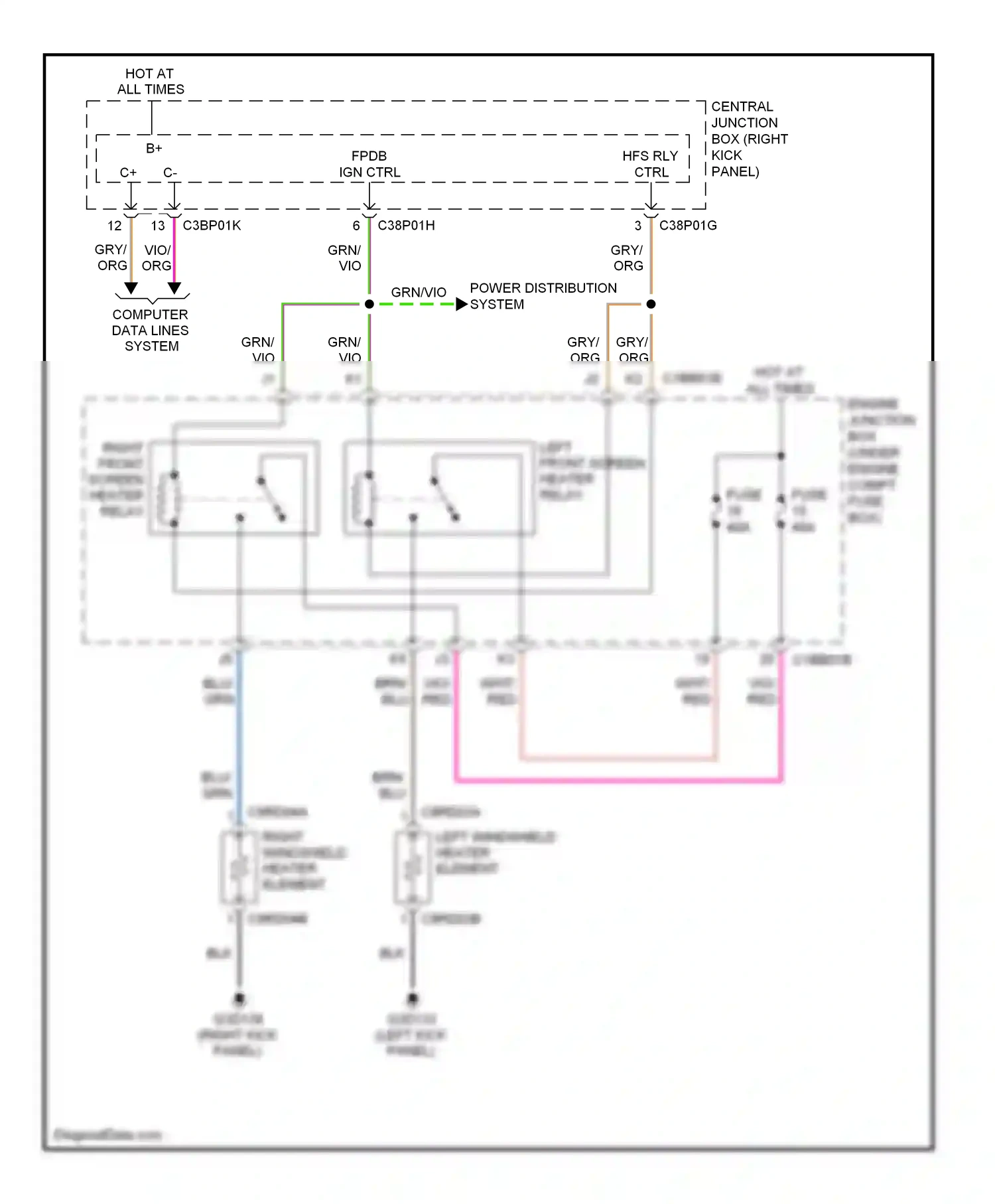 Wiring diagram red for Jaguar XF I (2007-2011) (7 of 47)