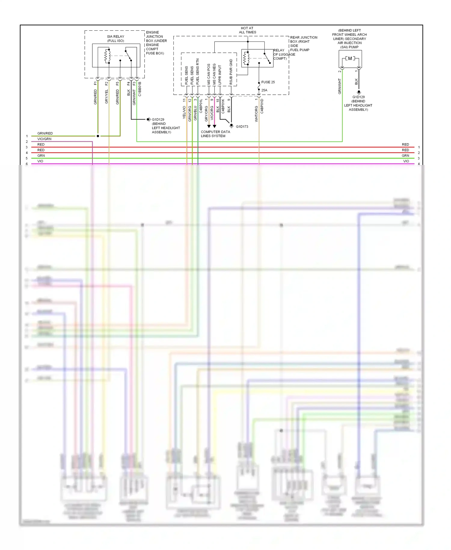 Wiring diagram red for Jaguar XF I (2007-2011) (15 of 47)
