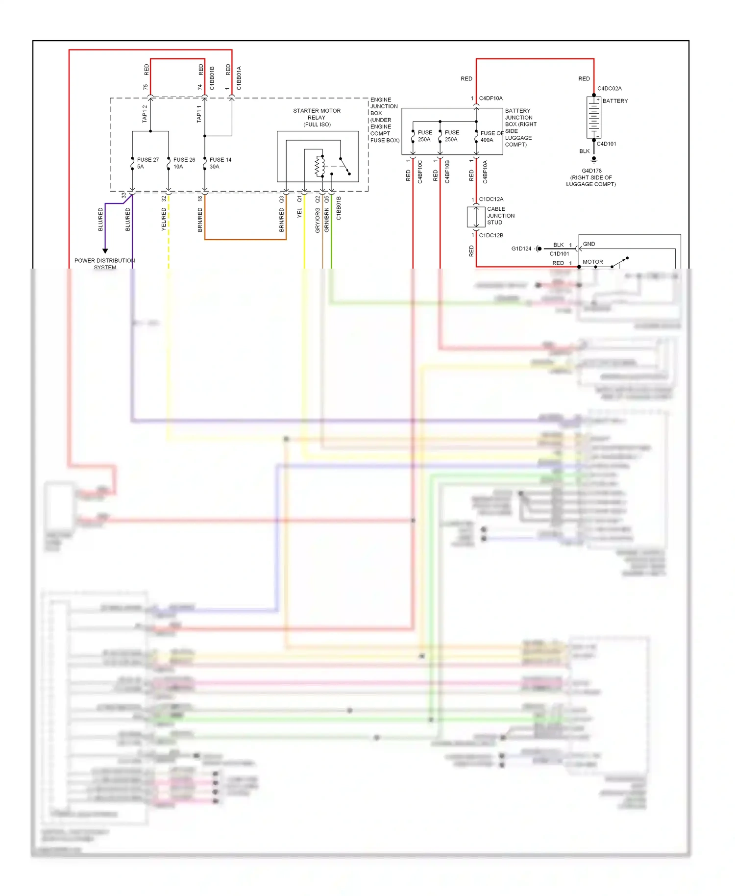 Jaguar XF I (2007-2011) stud wiring diagram  (1 of 1)