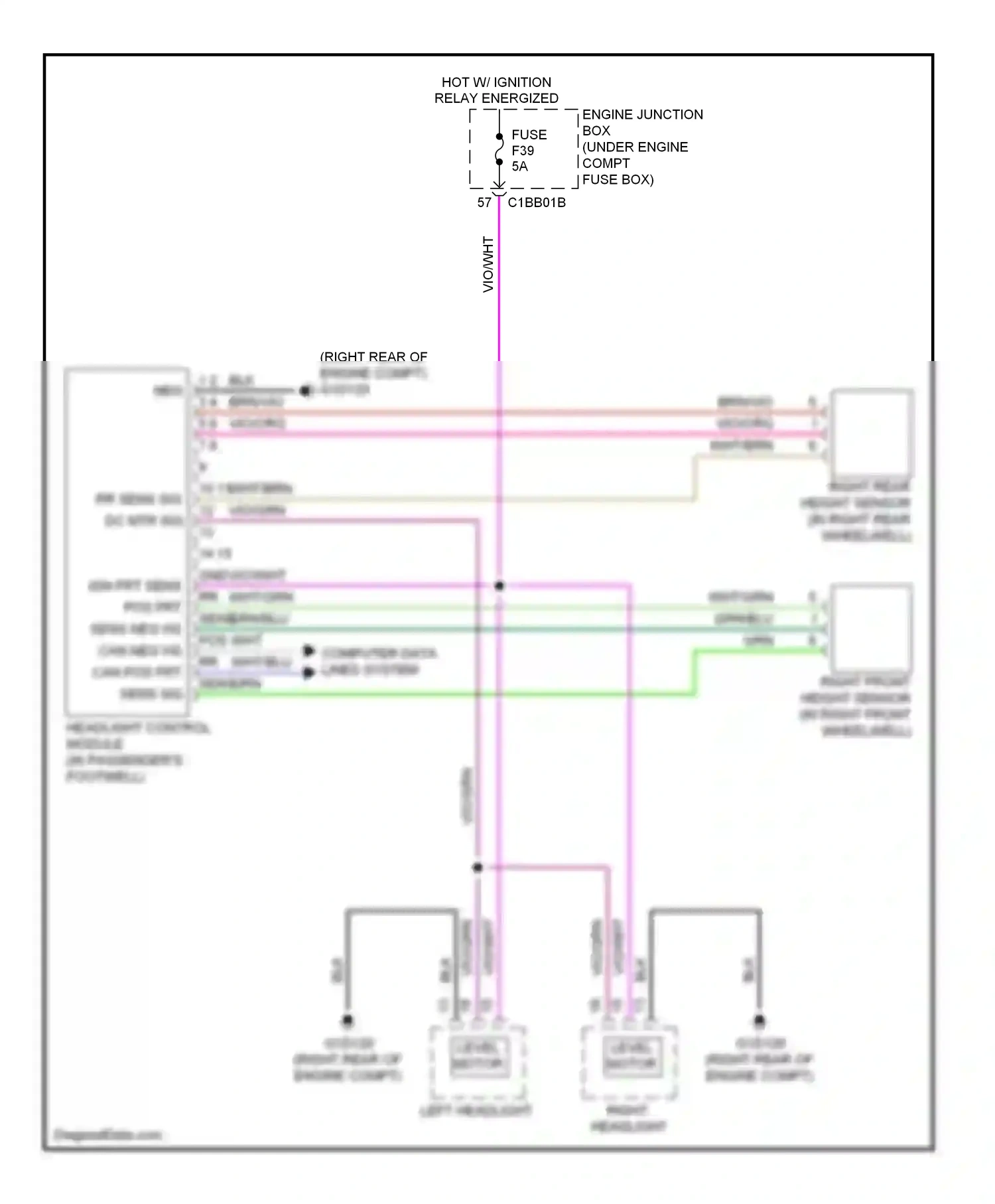 Wiring diagram vio/wht for Jaguar XF I (2007-2011) (12 of 15)