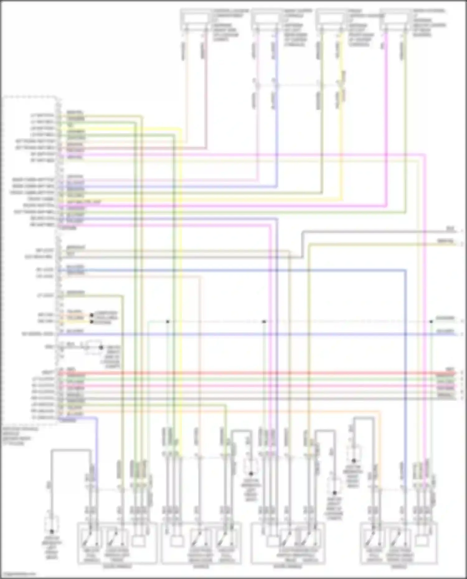 XF Jaguar II (2015-2020): Power door locks circuit (1 of 2)