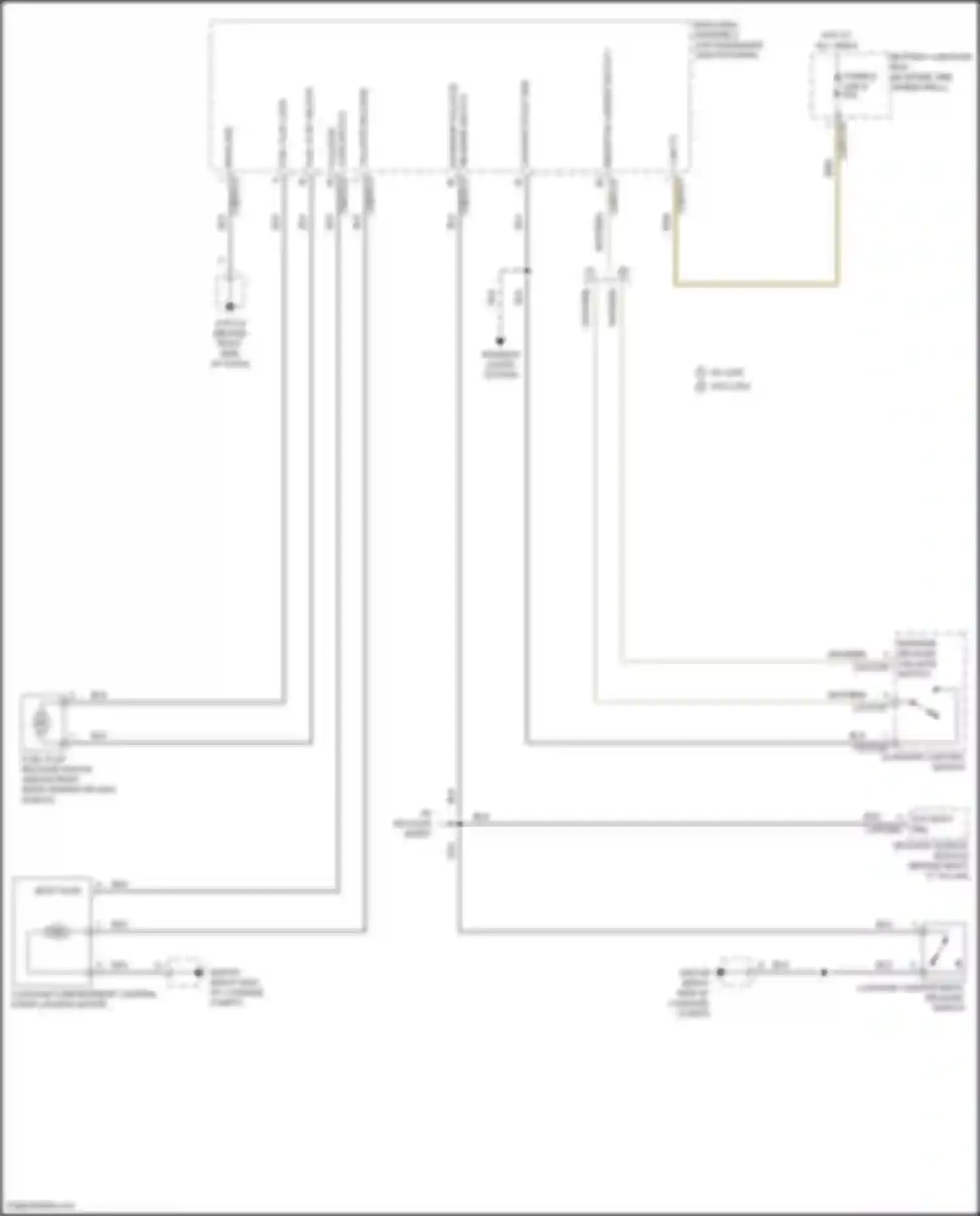 XF Jaguar II (2015-2020): Trunk & fuel door release circuit