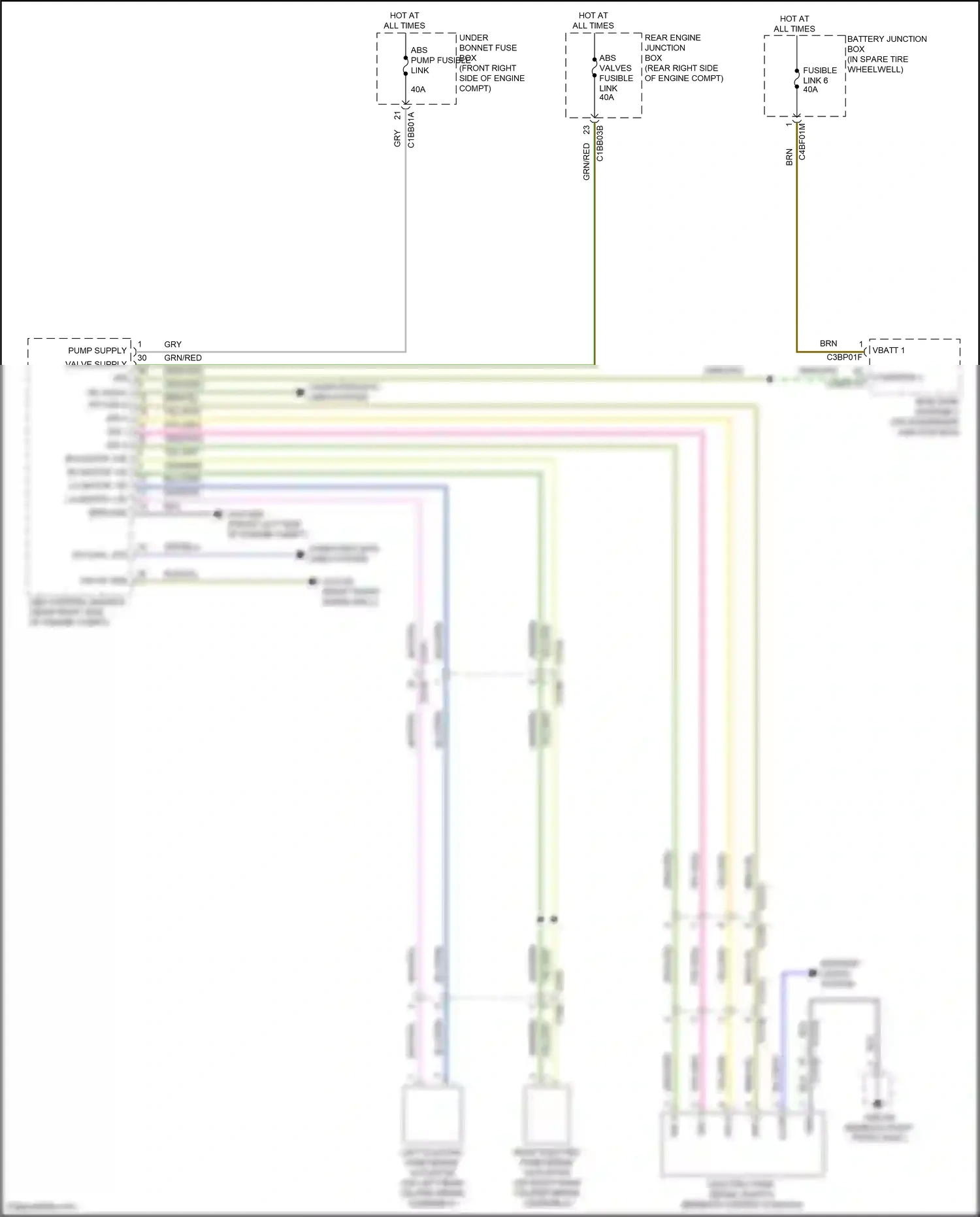 Wiring diagram abs control module for Jaguar XF II (2015-2020) (8 of 9)