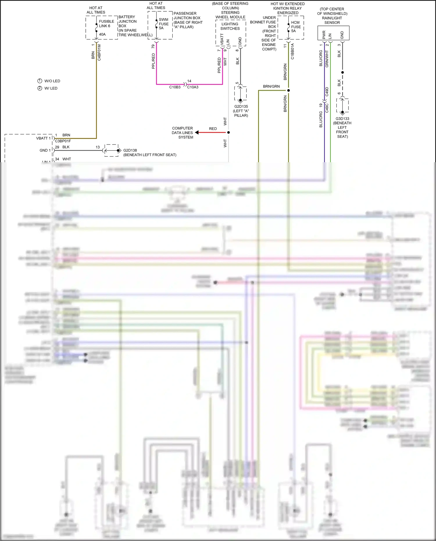 Wiring diagram abs control module for Jaguar XF II (2015-2020) (5 of 9)