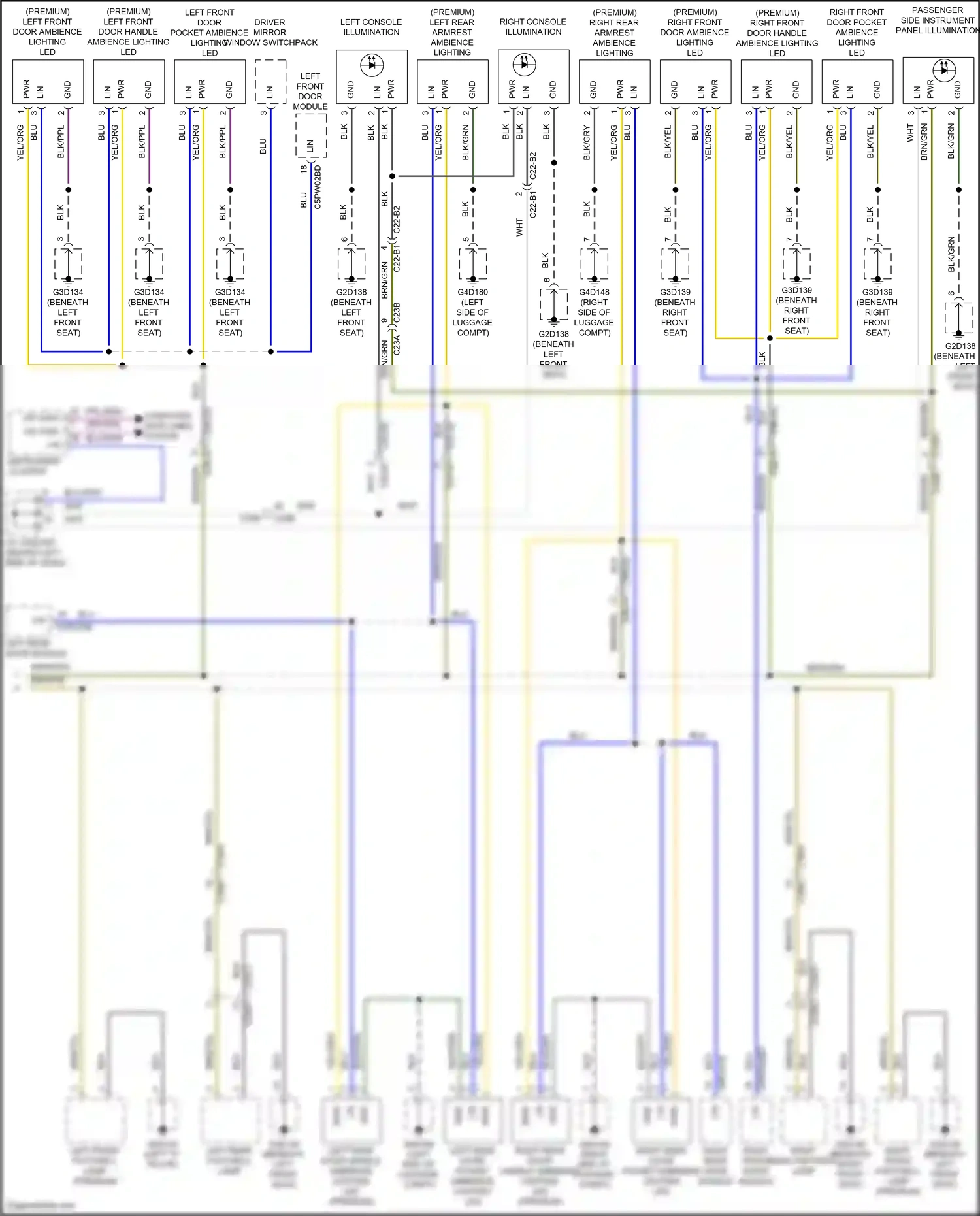 Wiring diagram blu for Jaguar XF II (2015-2020) (76 of 93)