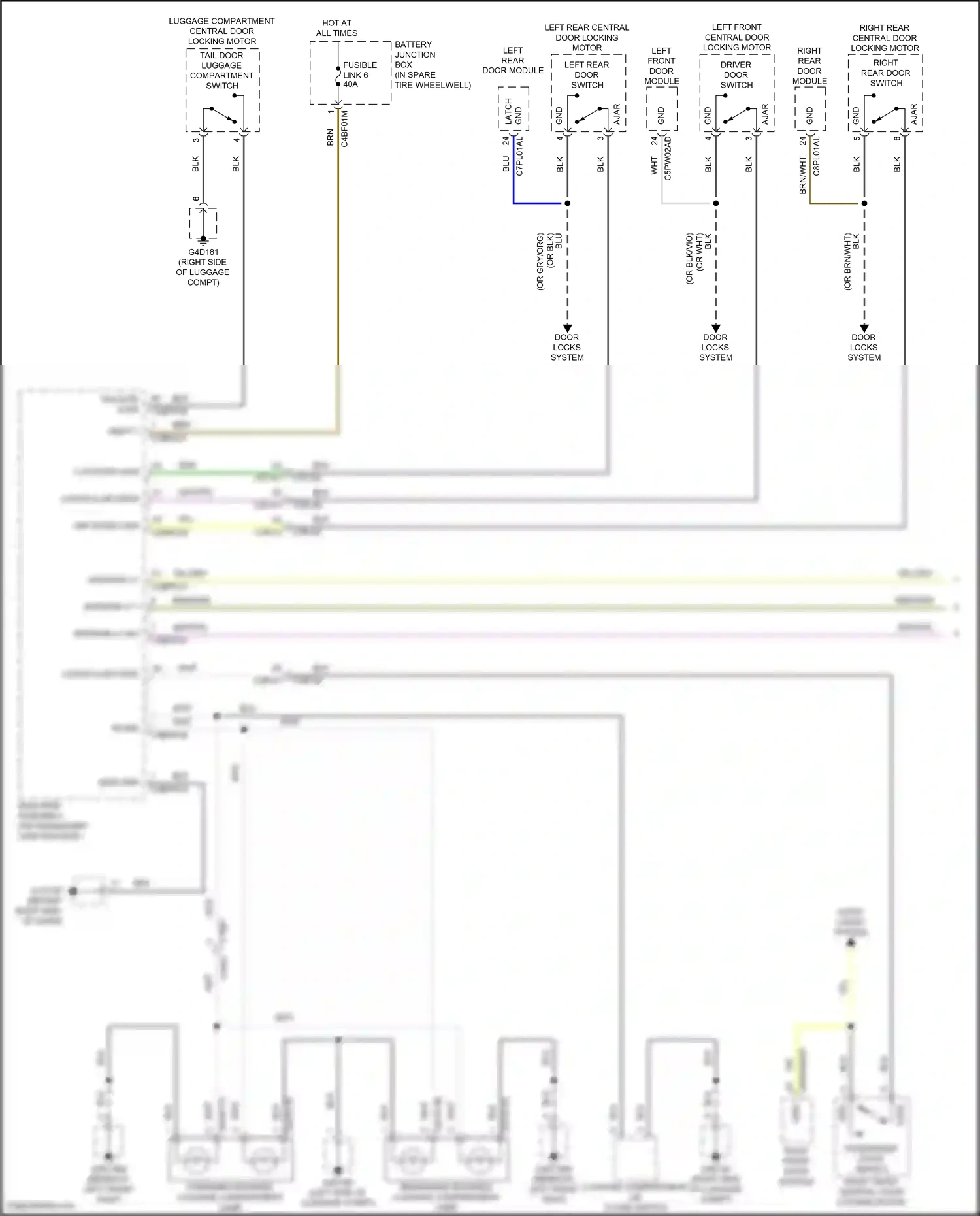 Wiring diagram blu for Jaguar XF II (2015-2020) (73 of 93)