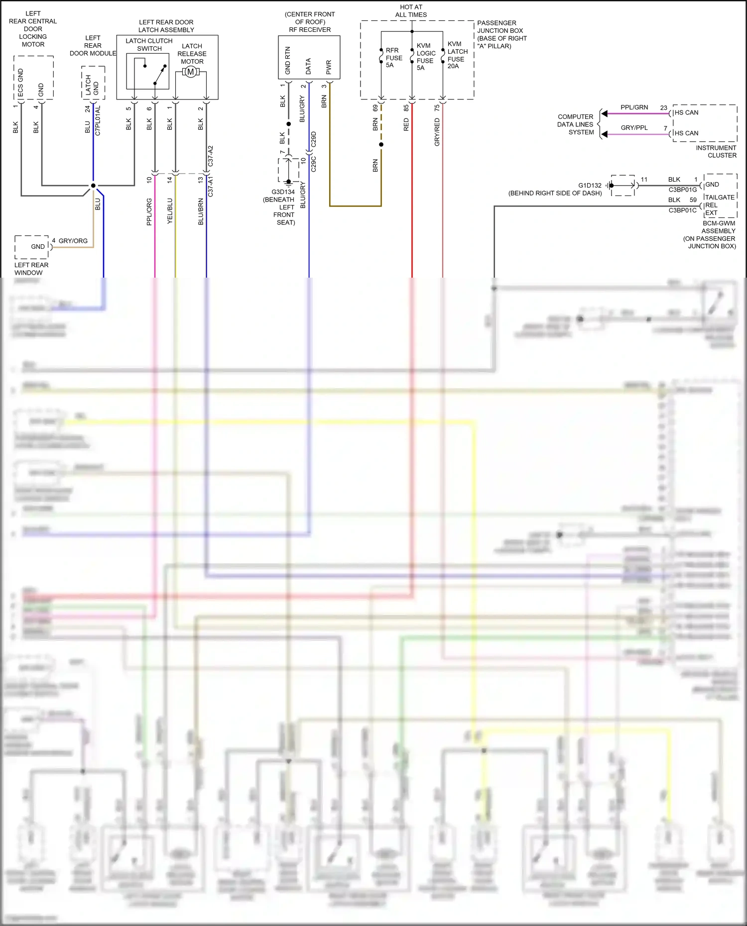 Wiring diagram blu for Jaguar XF II (2015-2020) (16 of 93)