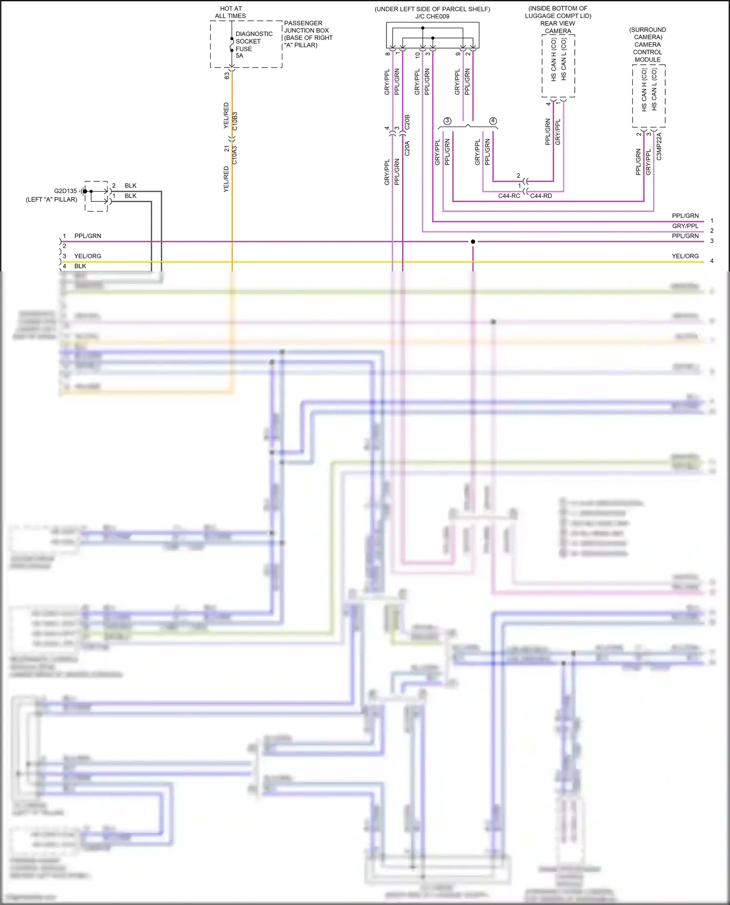 Wiring diagram blu/grn for Jaguar XF II (2015-2020) (32 of 86)
