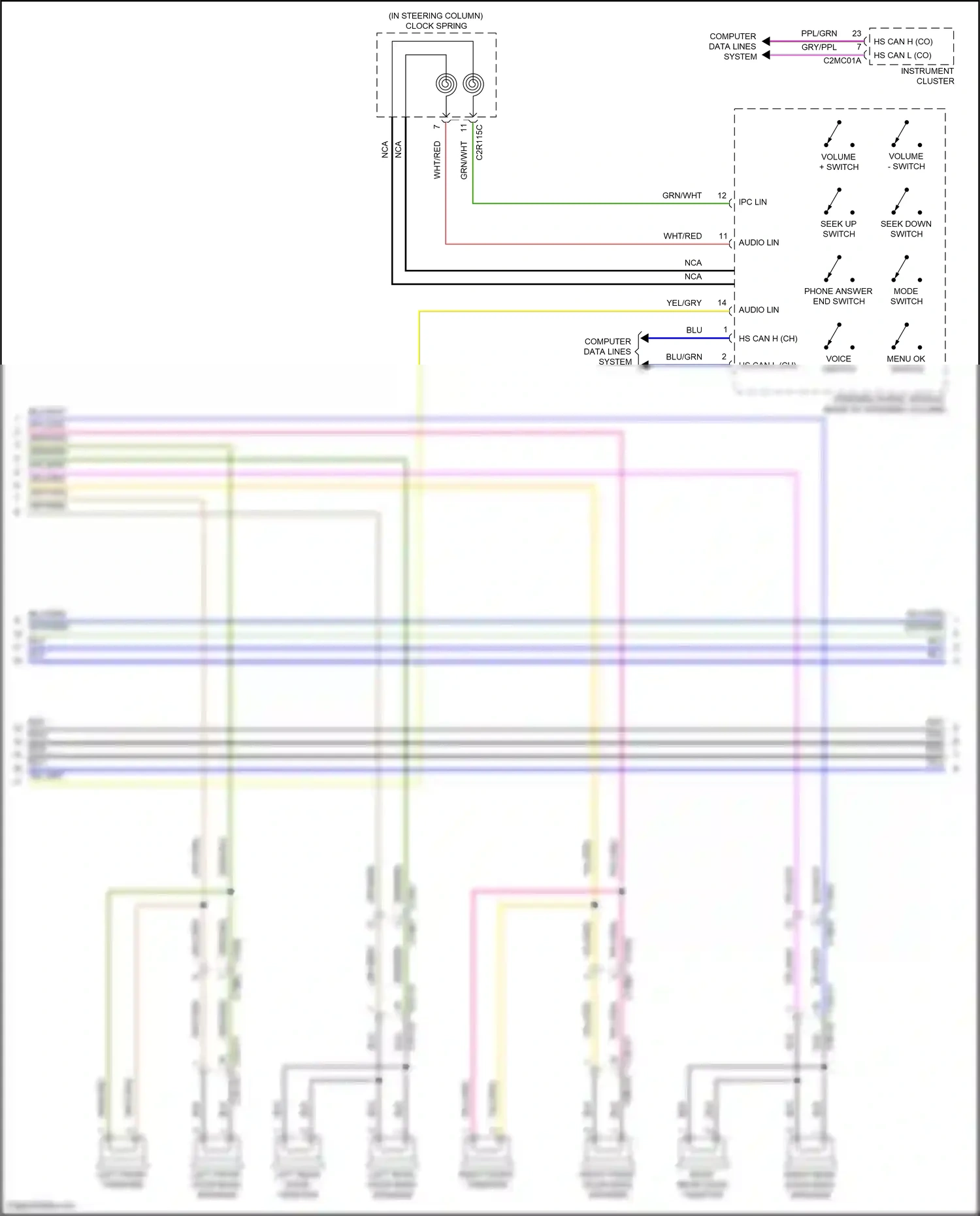 Wiring diagram blu/grn for Jaguar XF II (2015-2020) (41 of 86)