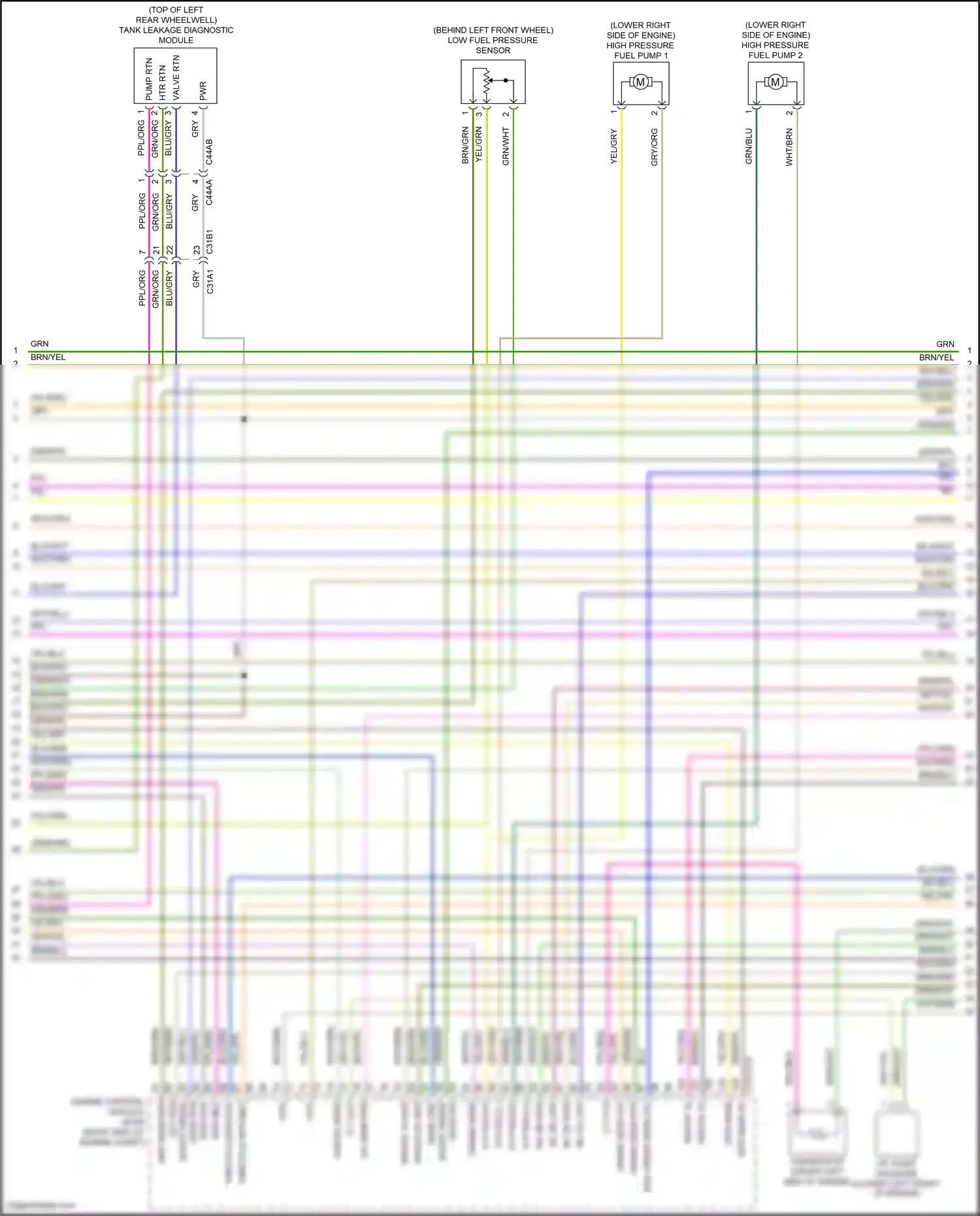 Wiring diagram blu/org for Jaguar XF II (2015-2020) (27 of 34)