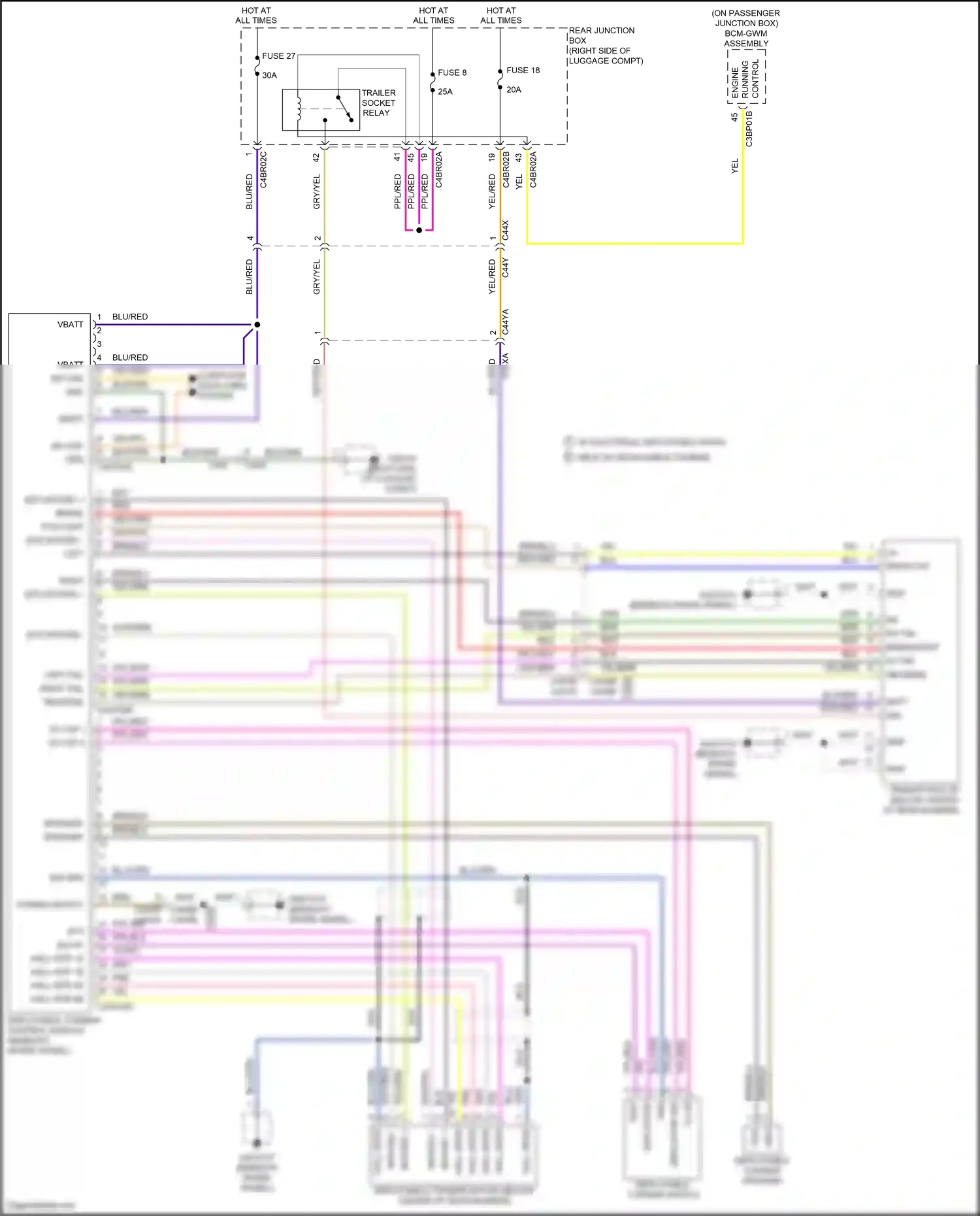 Wiring diagram computer data lines system for Jaguar XF II (2015-2020) (10 of 82)