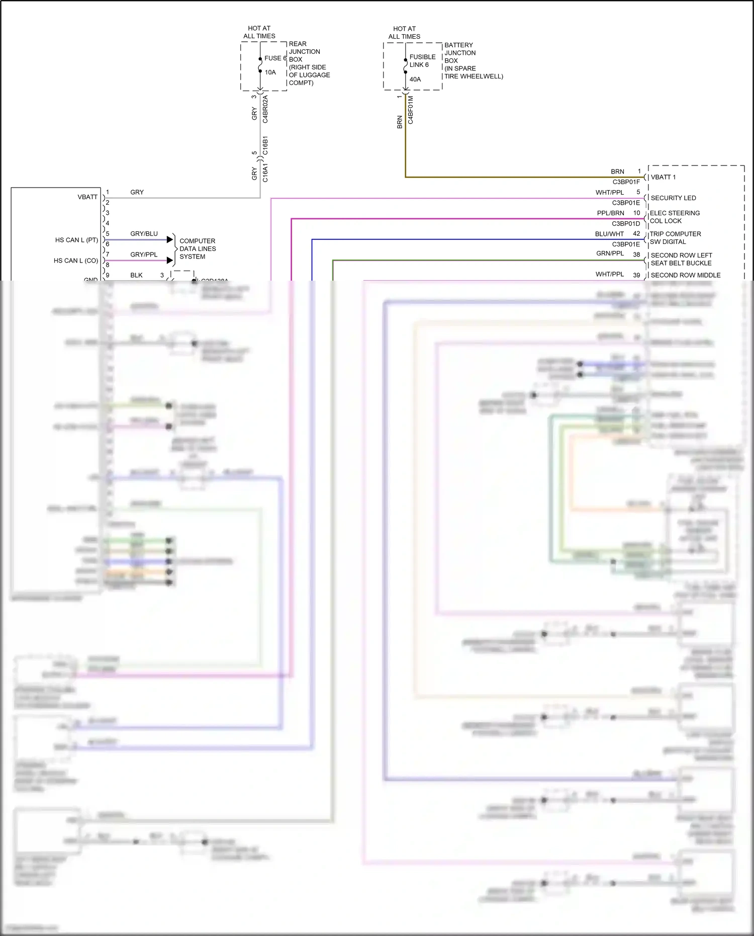 Wiring diagram computer data lines system for Jaguar XF II (2015-2020) (56 of 82)