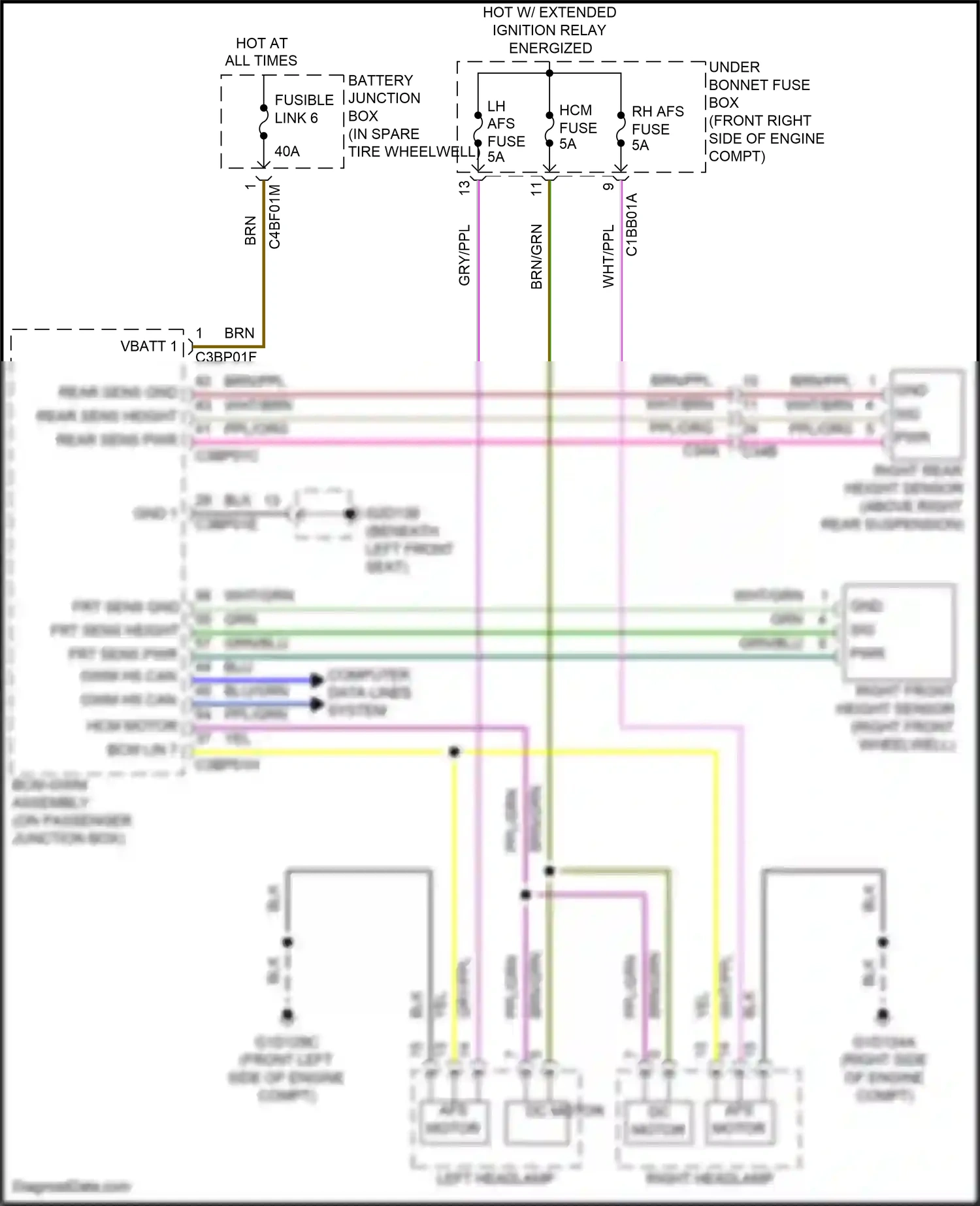 Wiring diagram computer data lines system for Jaguar XF II (2015-2020) (1 of 82)