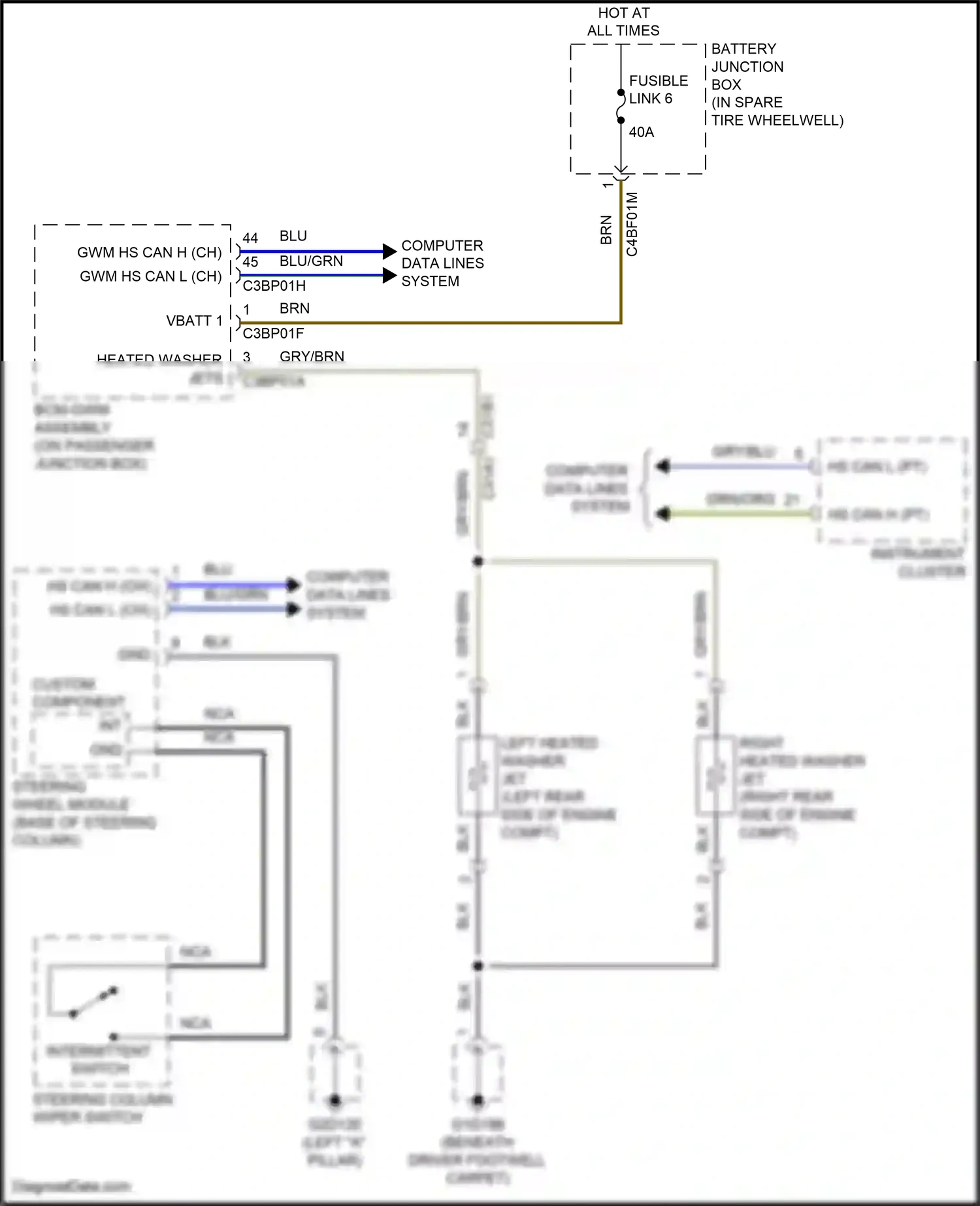Wiring diagram computer data lines system for Jaguar XF II (2015-2020) (68 of 82)