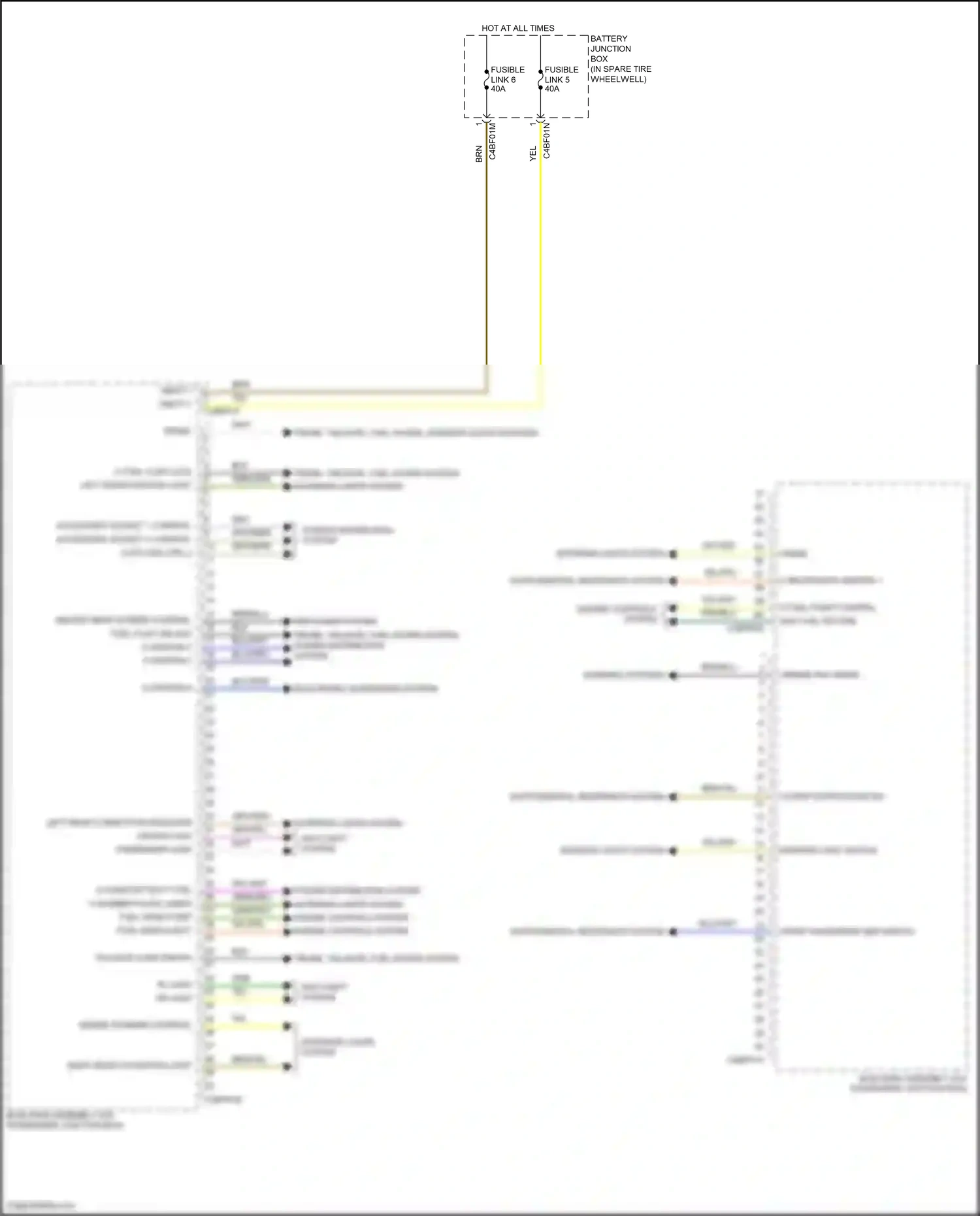 Wiring diagram driver ajar for Jaguar XF II (2015-2020) (1 of 1)
