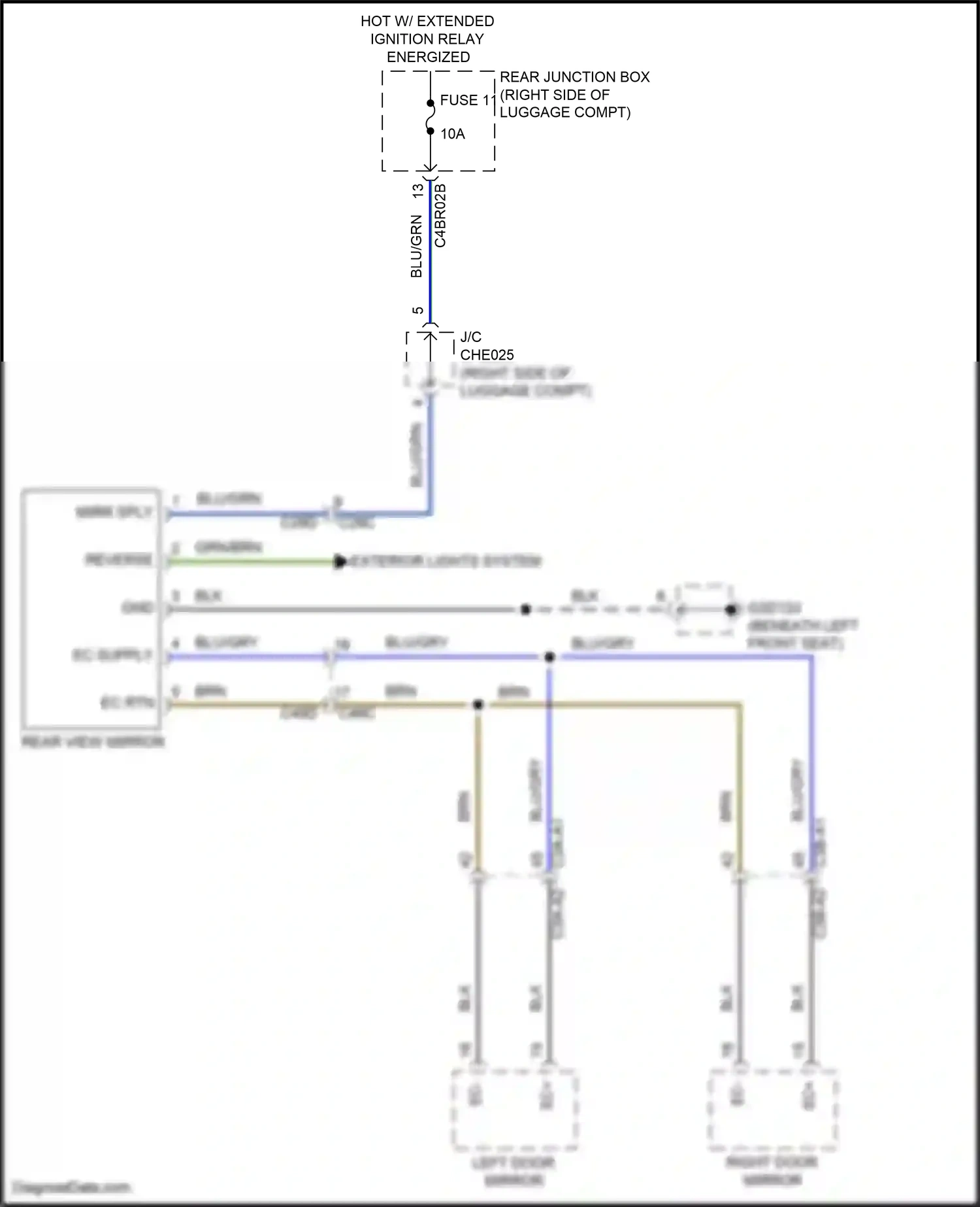 Wiring diagram ec+ for Jaguar XF II (2015-2020) (1 of 4)