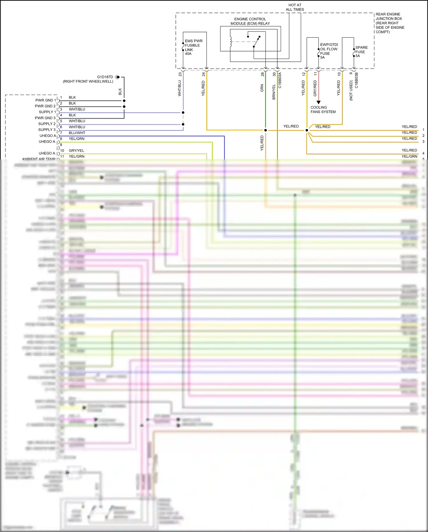 Jaguar XF II (2015-2020) engine control module (ecm) relay wiring diagram  (2 of 2)