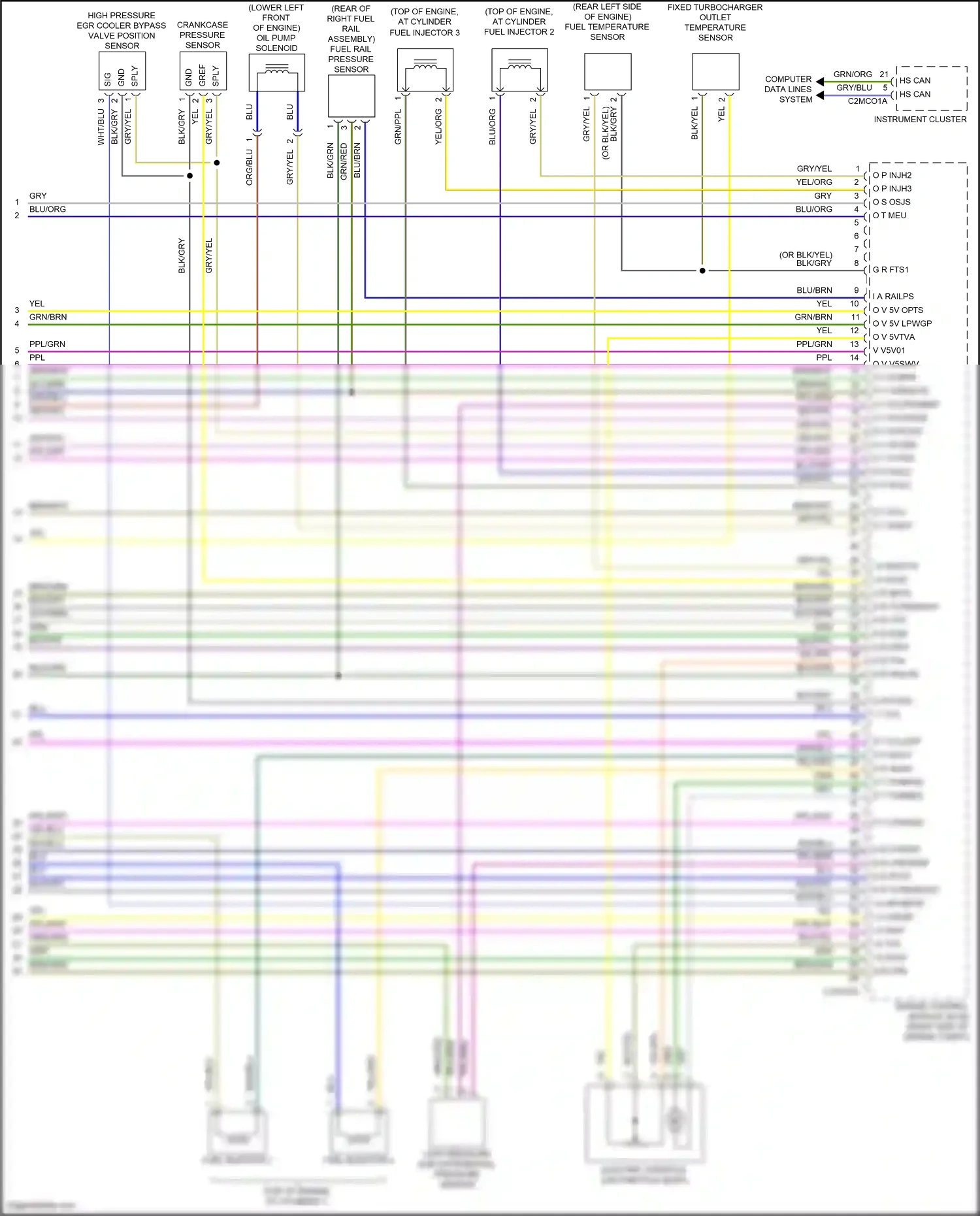 Jaguar XF II (2015-2020) engine control module (ecm) wiring diagram  (9 of 17)