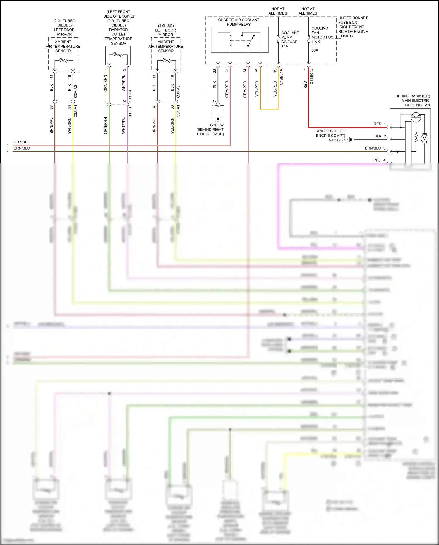 Jaguar XF II (2015-2020) engine control module (ecm) wiring diagram  (3 of 17)