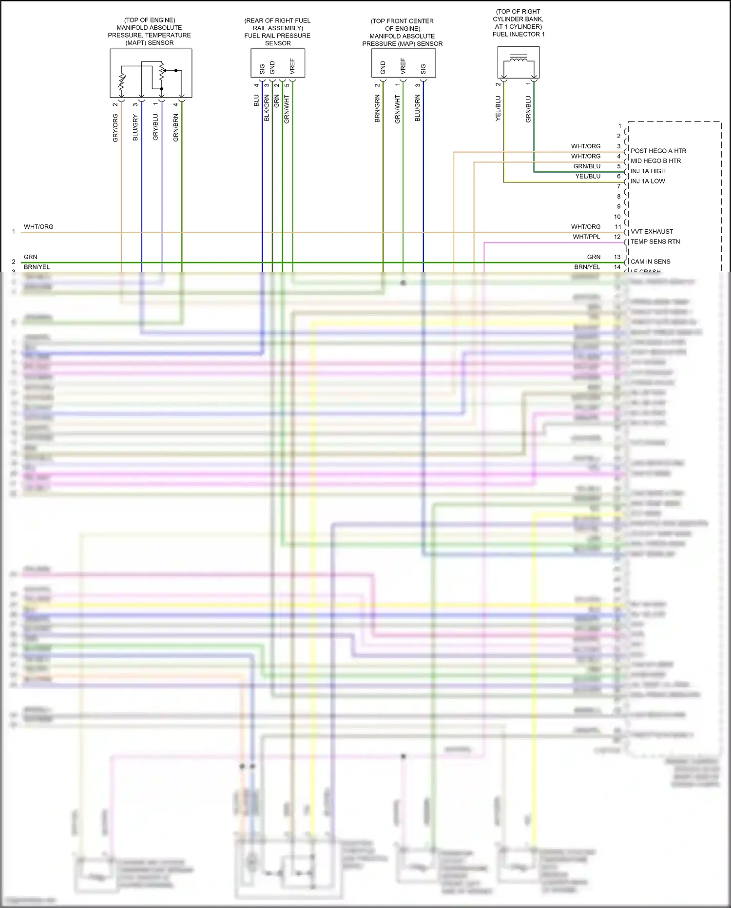 Jaguar XF II (2015-2020) engine coolant temperature (ect) sensor wiring diagram  (3 of 3)