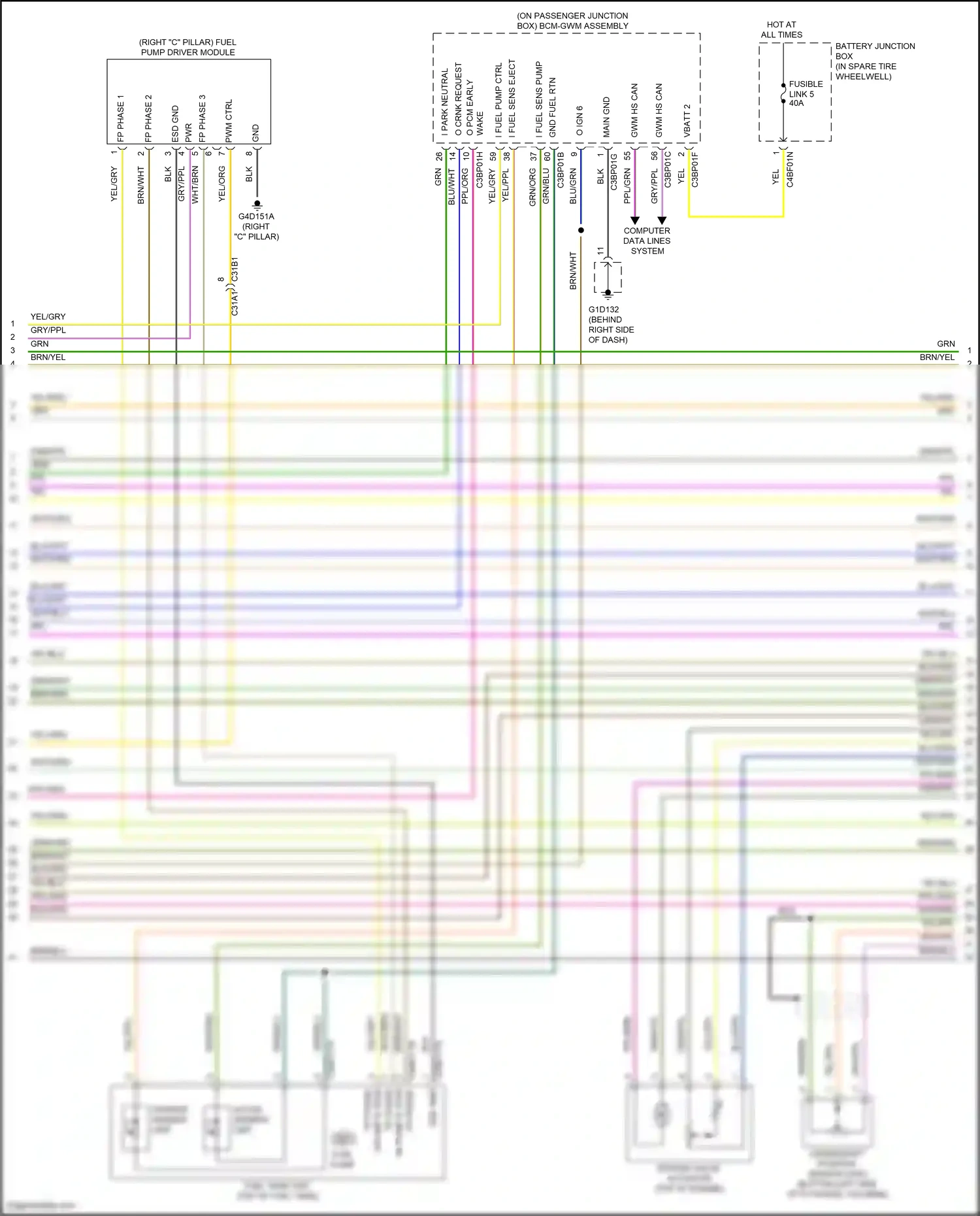 Wiring diagram fp phase for Jaguar XF II (2015-2020) (1 of 1)