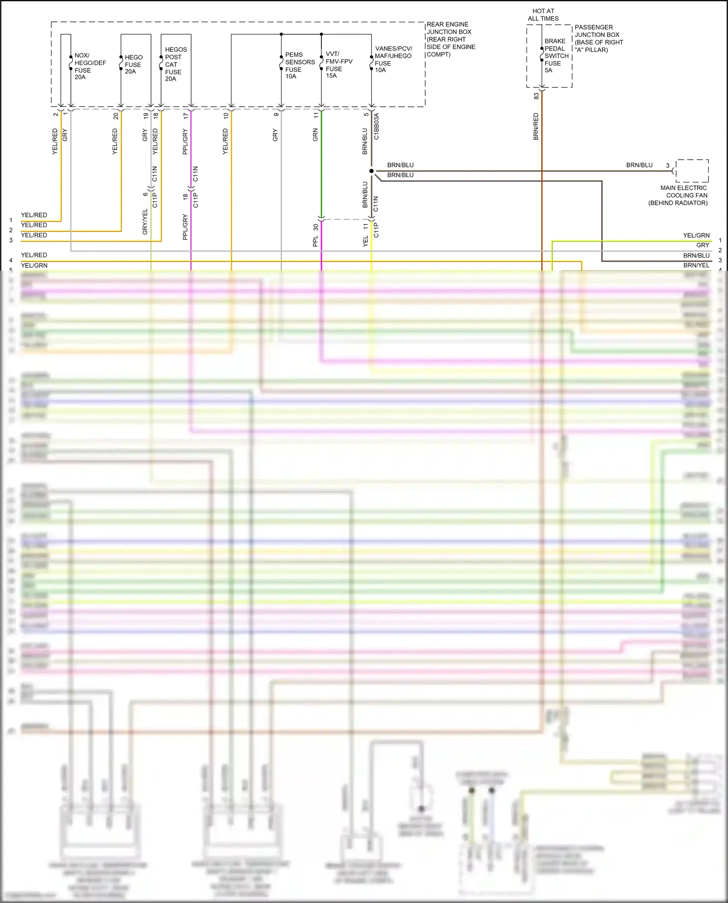 Wiring diagram left "c" pillar) for Jaguar XF II (2015-2020) (9 of 9)