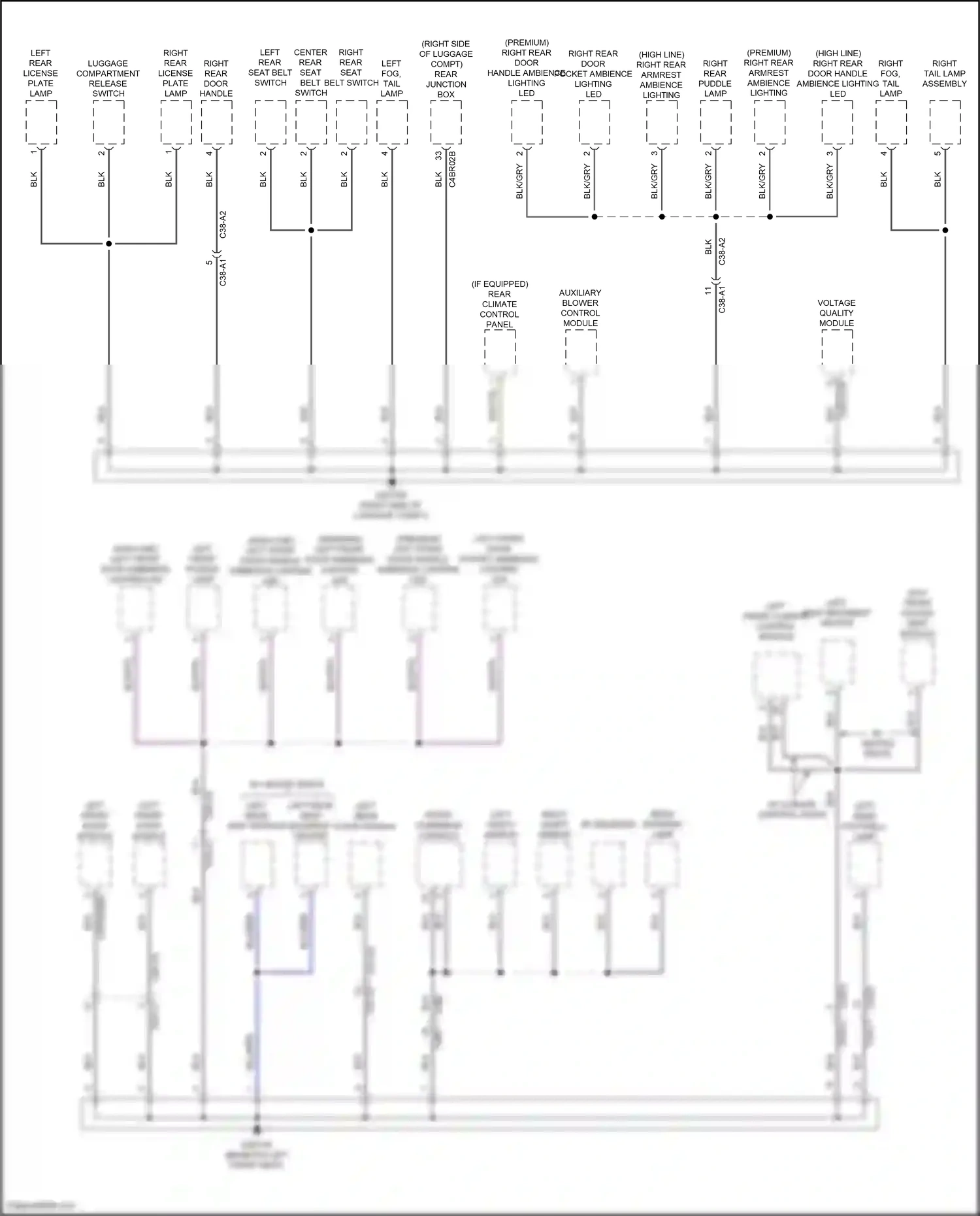 Wiring diagram left front door handle for Jaguar XF II (2015-2020) (1 of 1)
