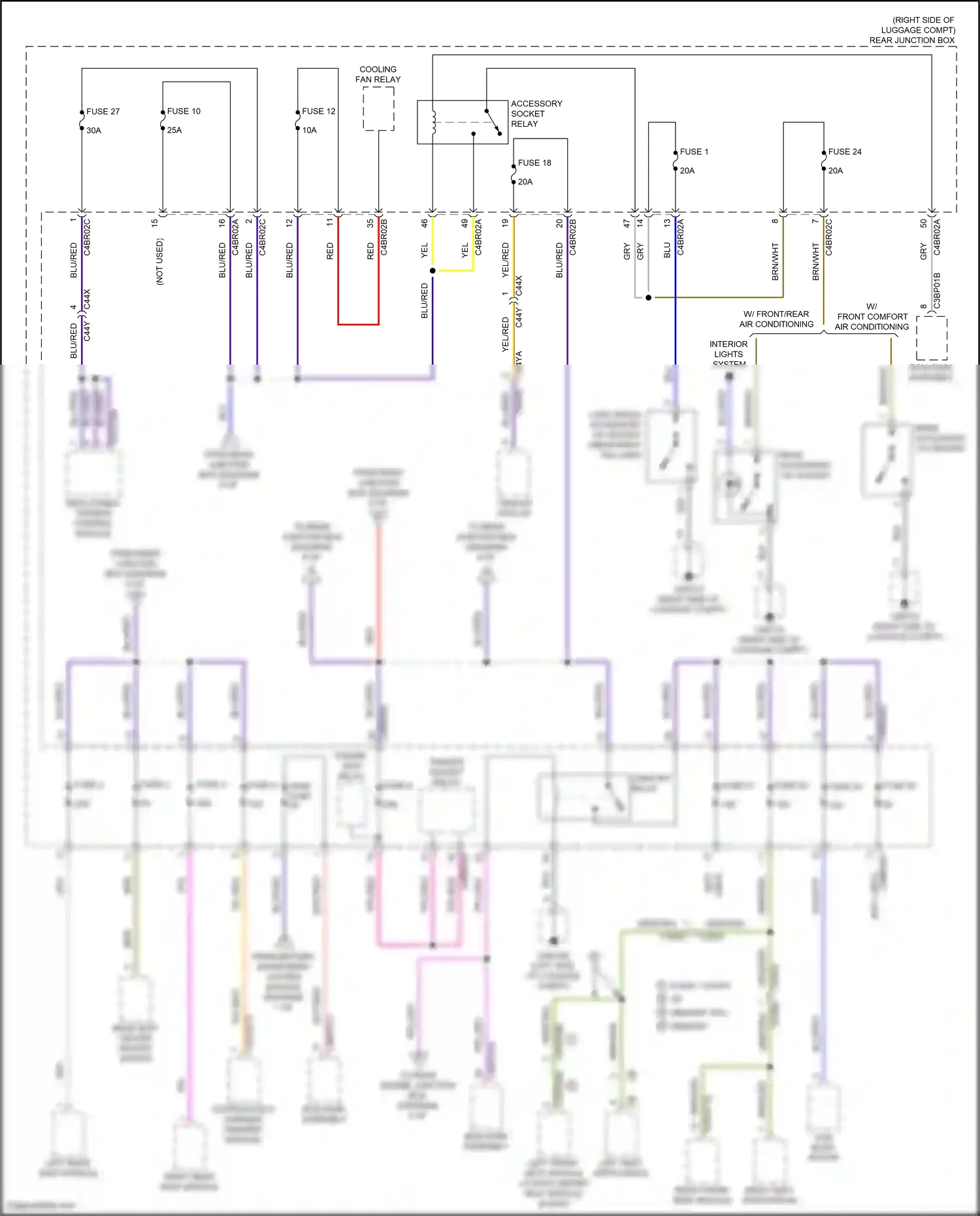 Wiring diagram left seat switchpack for Jaguar XF II (2015-2020) (4 of 6)