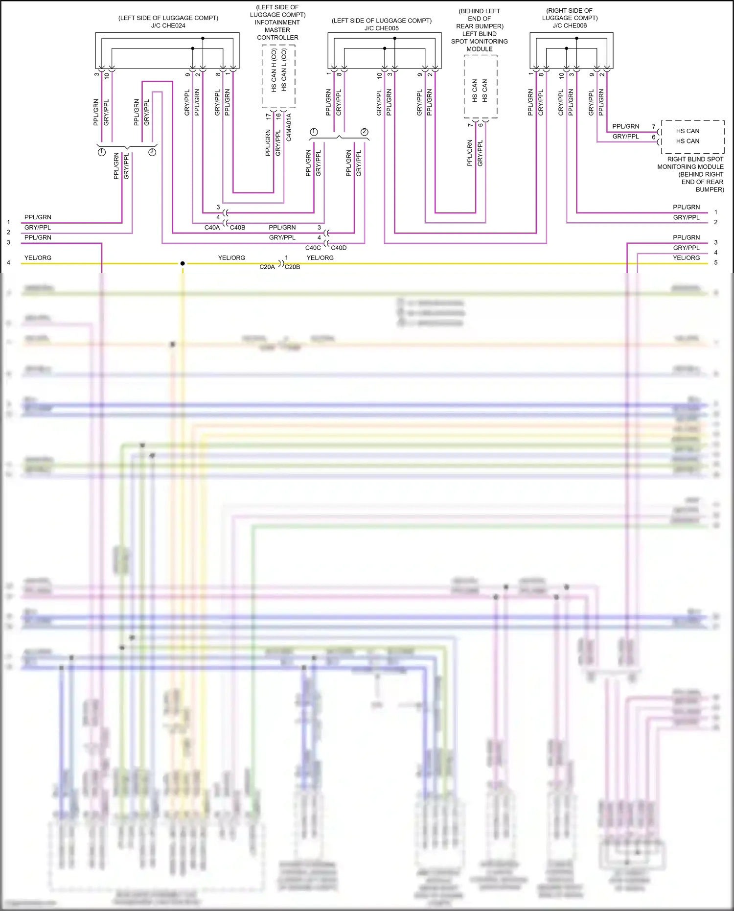 Wiring diagram power steering control module for Jaguar XF II (2015-2020) (2 of 5)