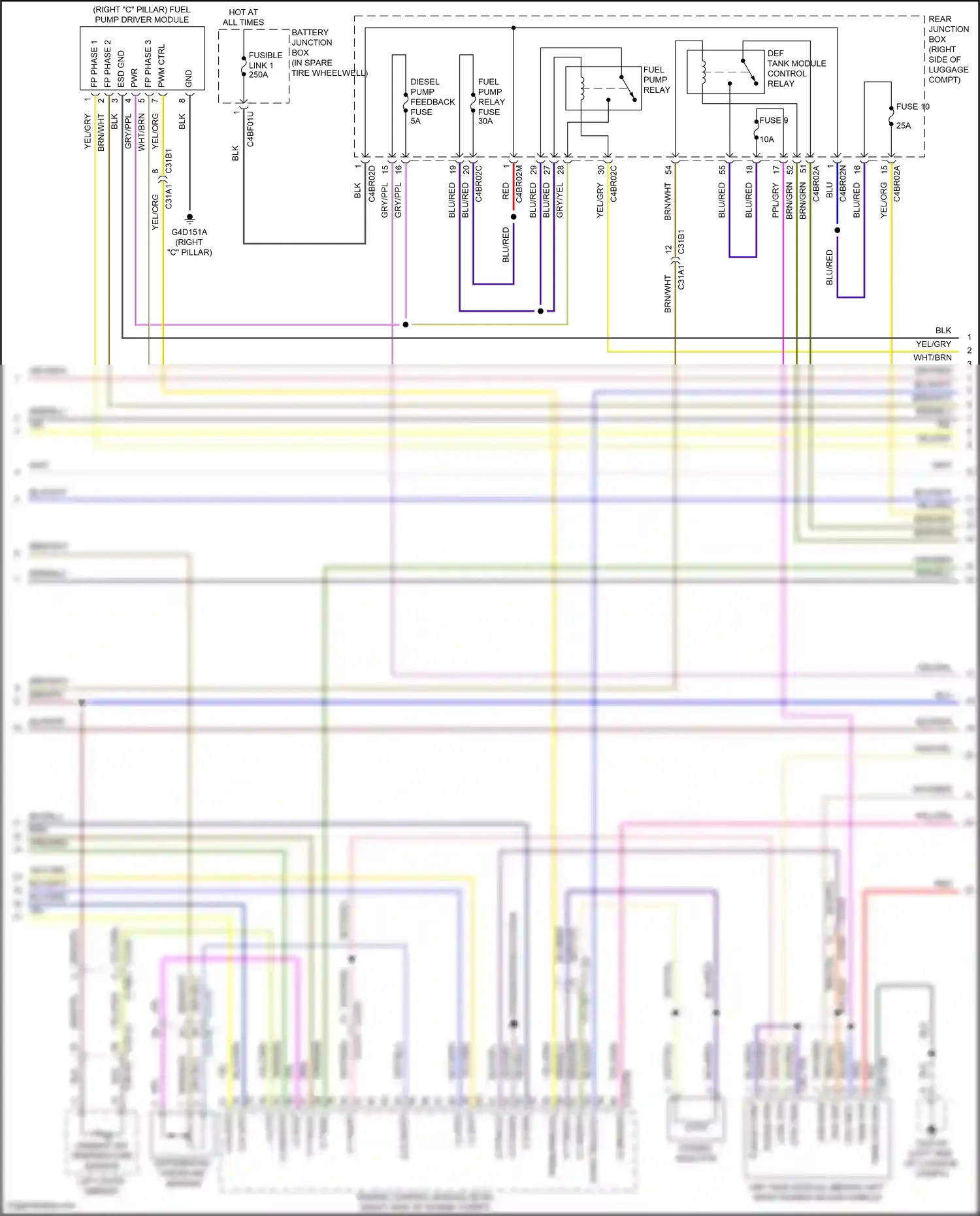 Wiring diagram pwm ctrl for Jaguar XF II (2015-2020) (1 of 2)