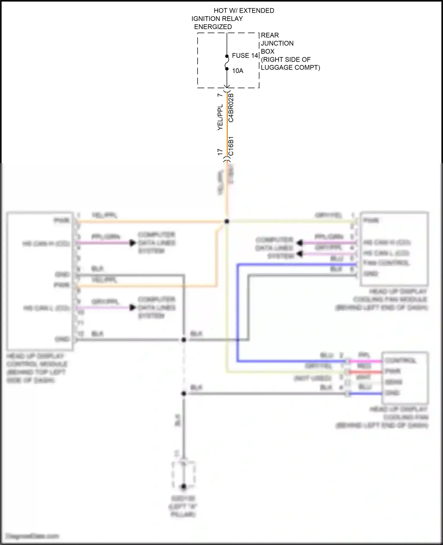 Wiring diagram red for Jaguar XF II (2015-2020) (36 of 58)
