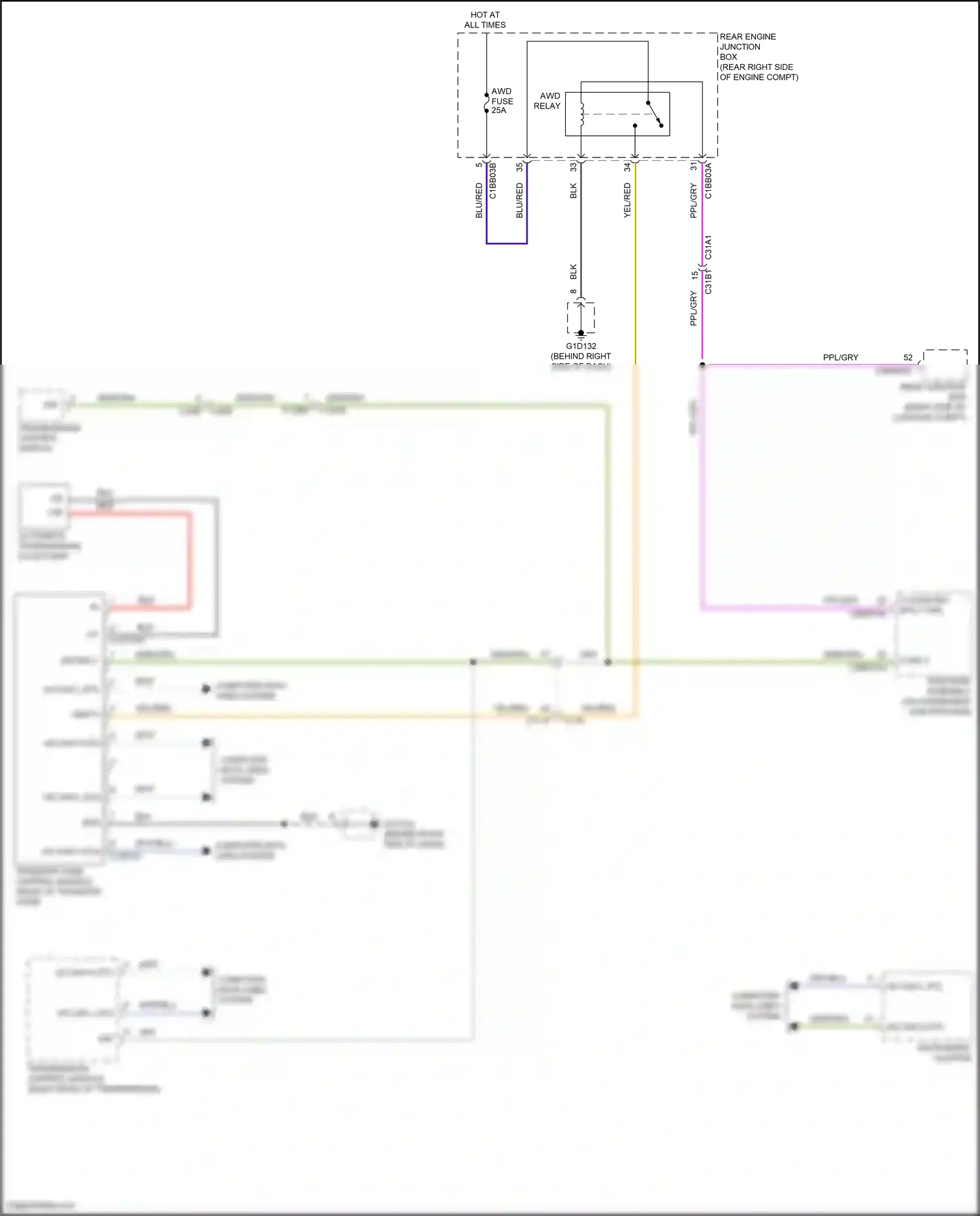 Wiring diagram red for Jaguar XF II (2015-2020) (43 of 58)