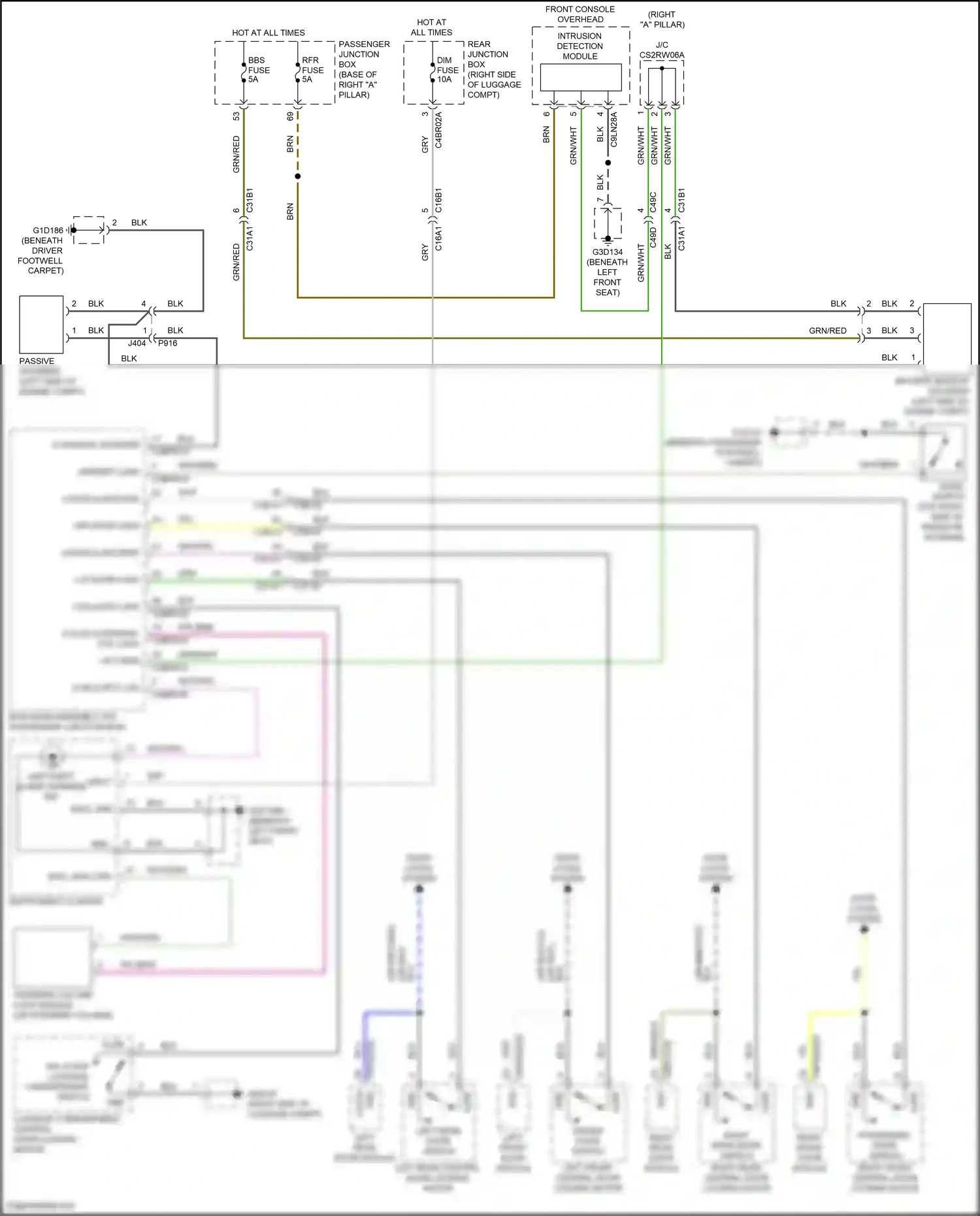 Wiring diagram right front door module for Jaguar XF II (2015-2020) (11 of 16)