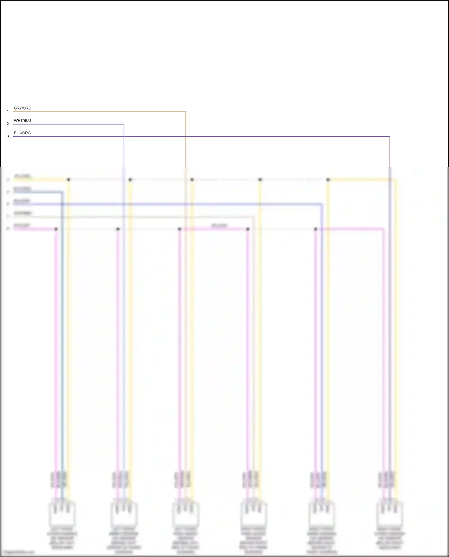 Wiring diagram right front outer parking aid sensor for Jaguar XF II (2015-2020) (1 of 1)
