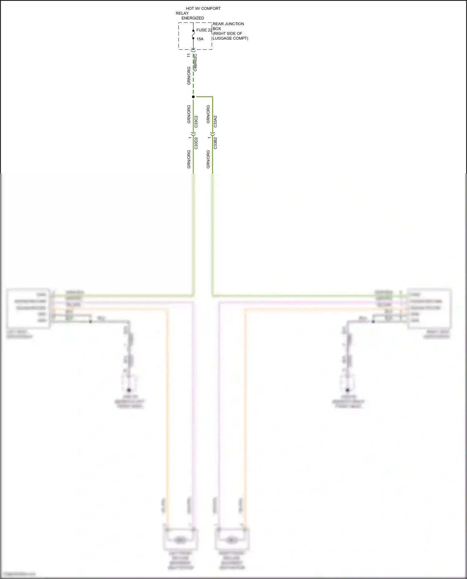 Wiring diagram right seat switchpack for Jaguar XF II (2015-2020) (3 of 4)