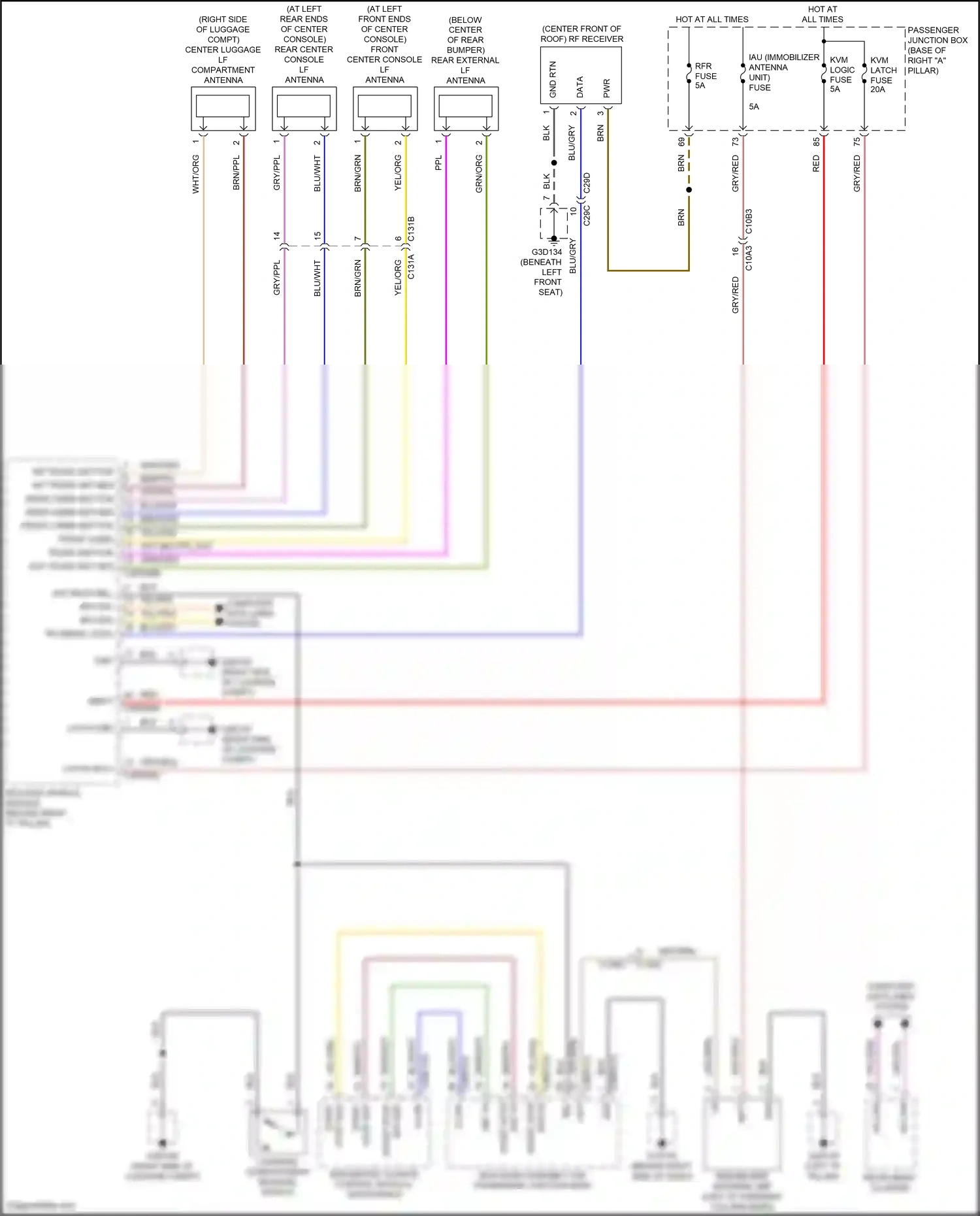 Wiring diagram rx serial data for Jaguar XF II (2015-2020) (1 of 2)
