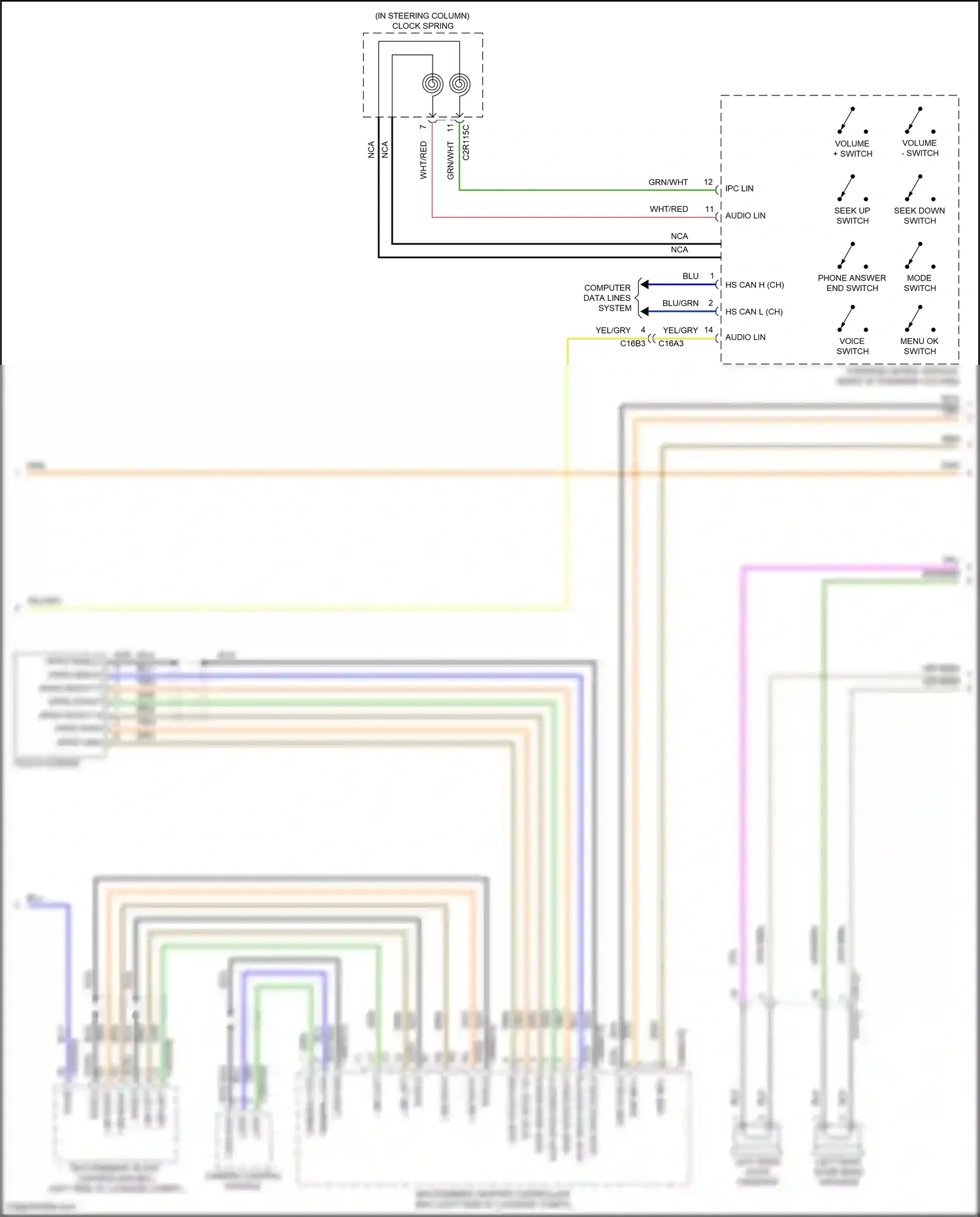 Wiring diagram seek down switch for Jaguar XF II (2015-2020) (4 of 6)