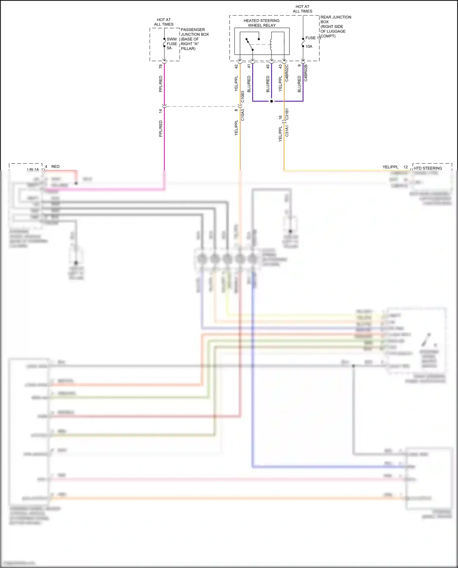 Wiring diagram steering wheel heater control module for Jaguar XF II (2015-2020) (1 of 1)