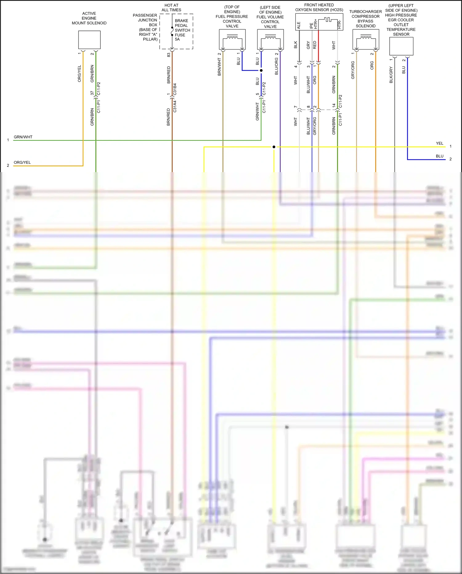 Wiring diagram stop lamp switch for Jaguar XF II (2015-2020) (2 of 3)