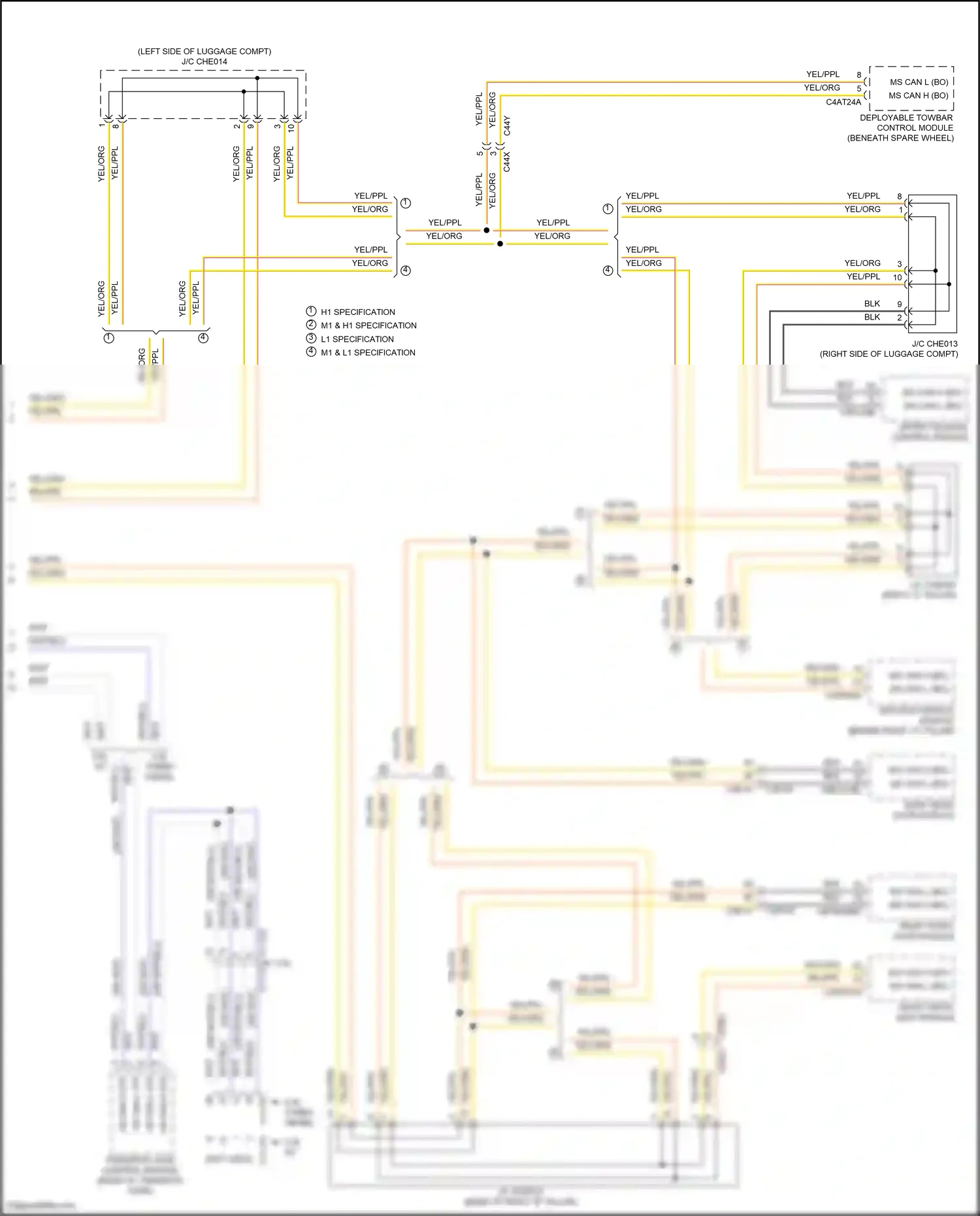 Wiring diagram transfer case control module for Jaguar XF II (2015-2020) (5 of 6)