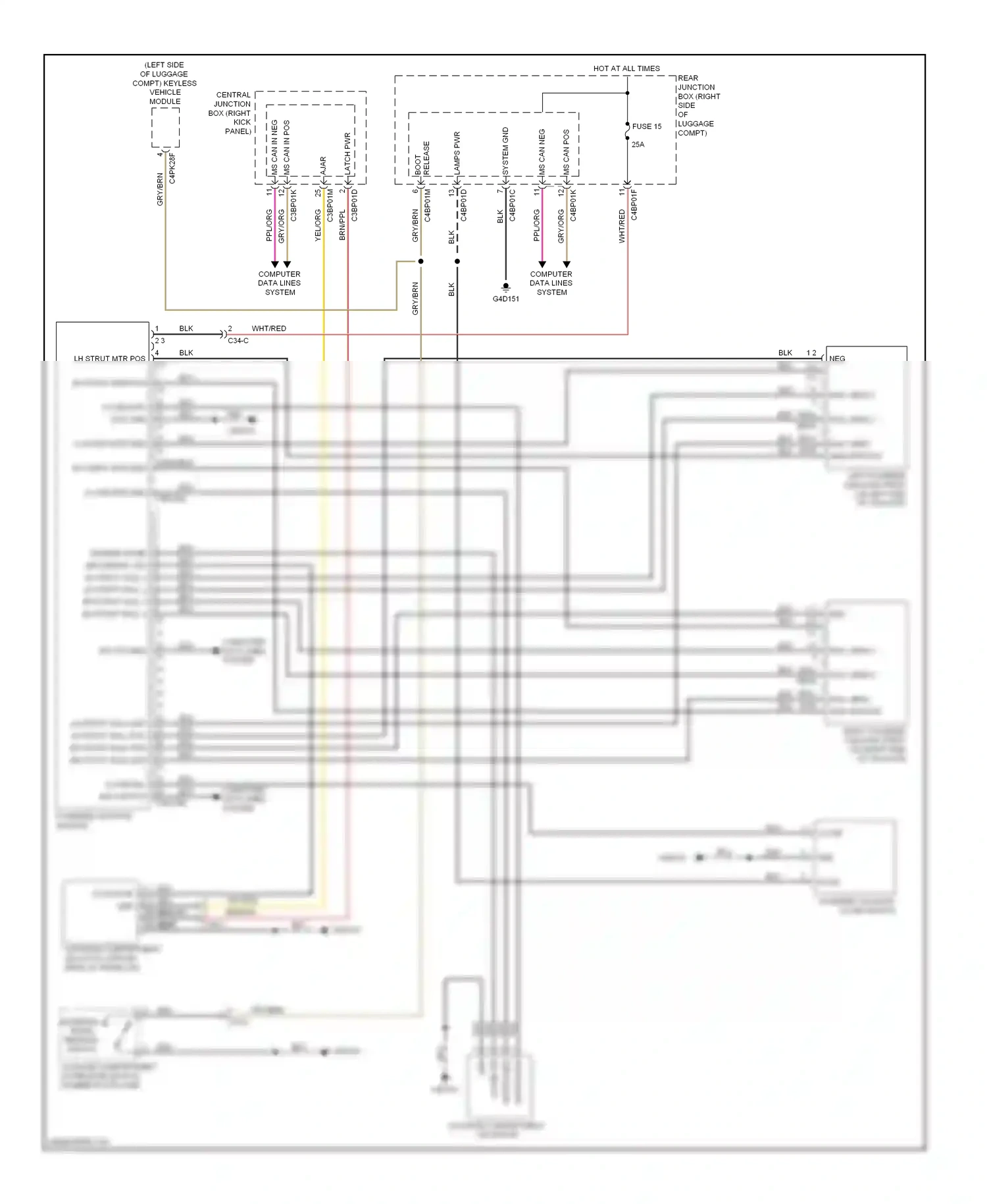 Jaguar XFR I facelift (2011-2015) computer data lines system wiring diagram  (63 of 71)
