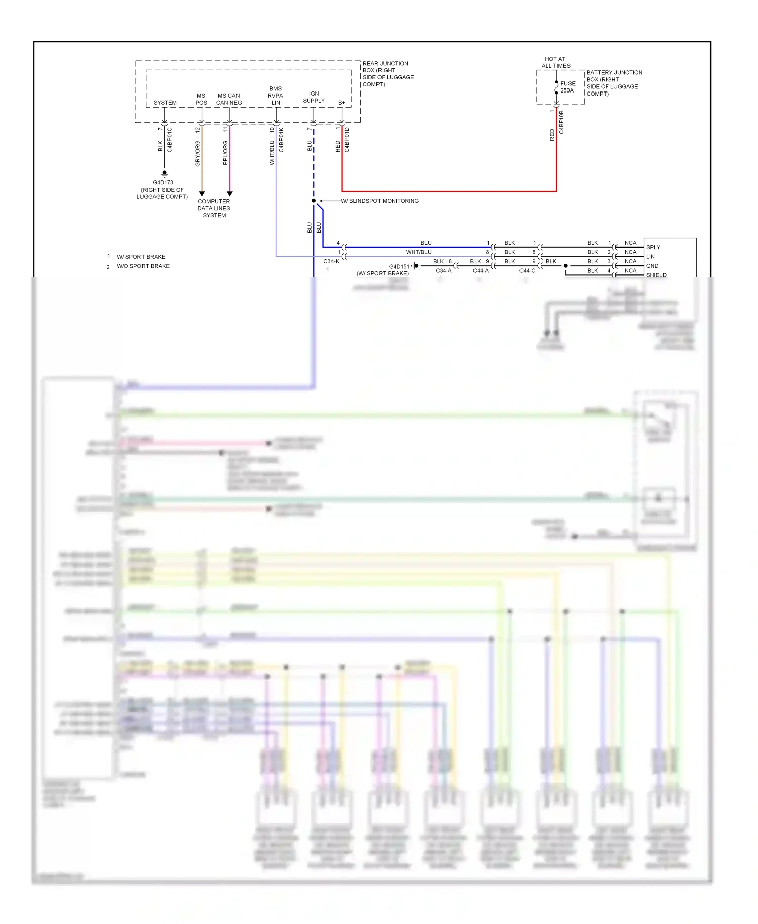 Jaguar XFR I facelift (2011-2015) computer data lines system wiring diagram  (38 of 71)