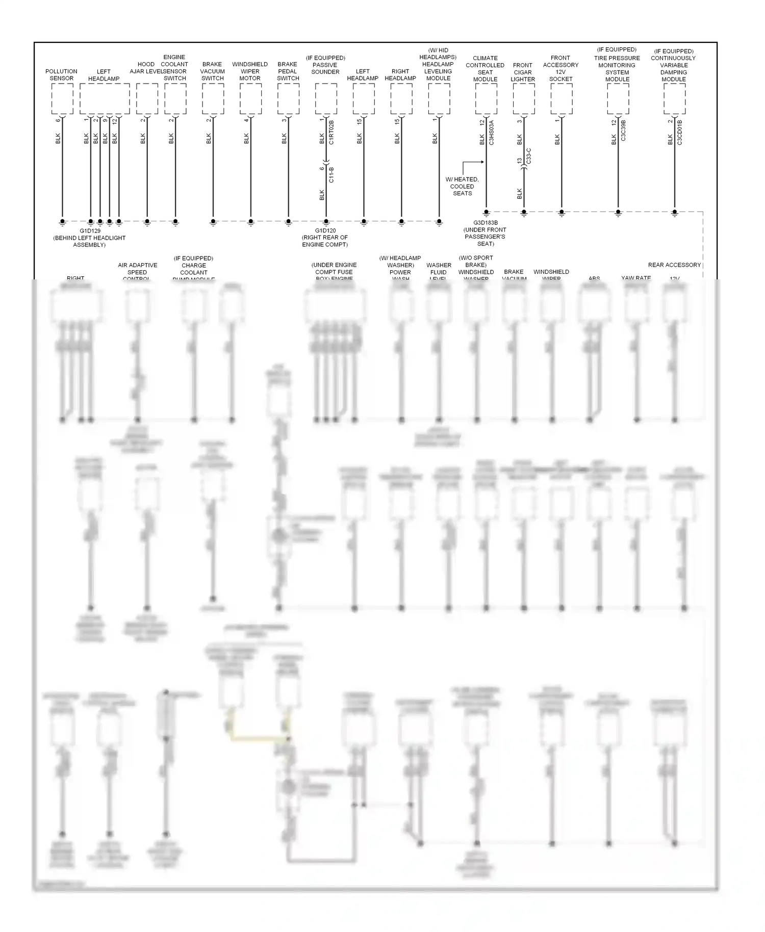 Jaguar XFR I facelift (2011-2015) (if equipped) continuously variable damping module wiring diagram  (1 of 1)