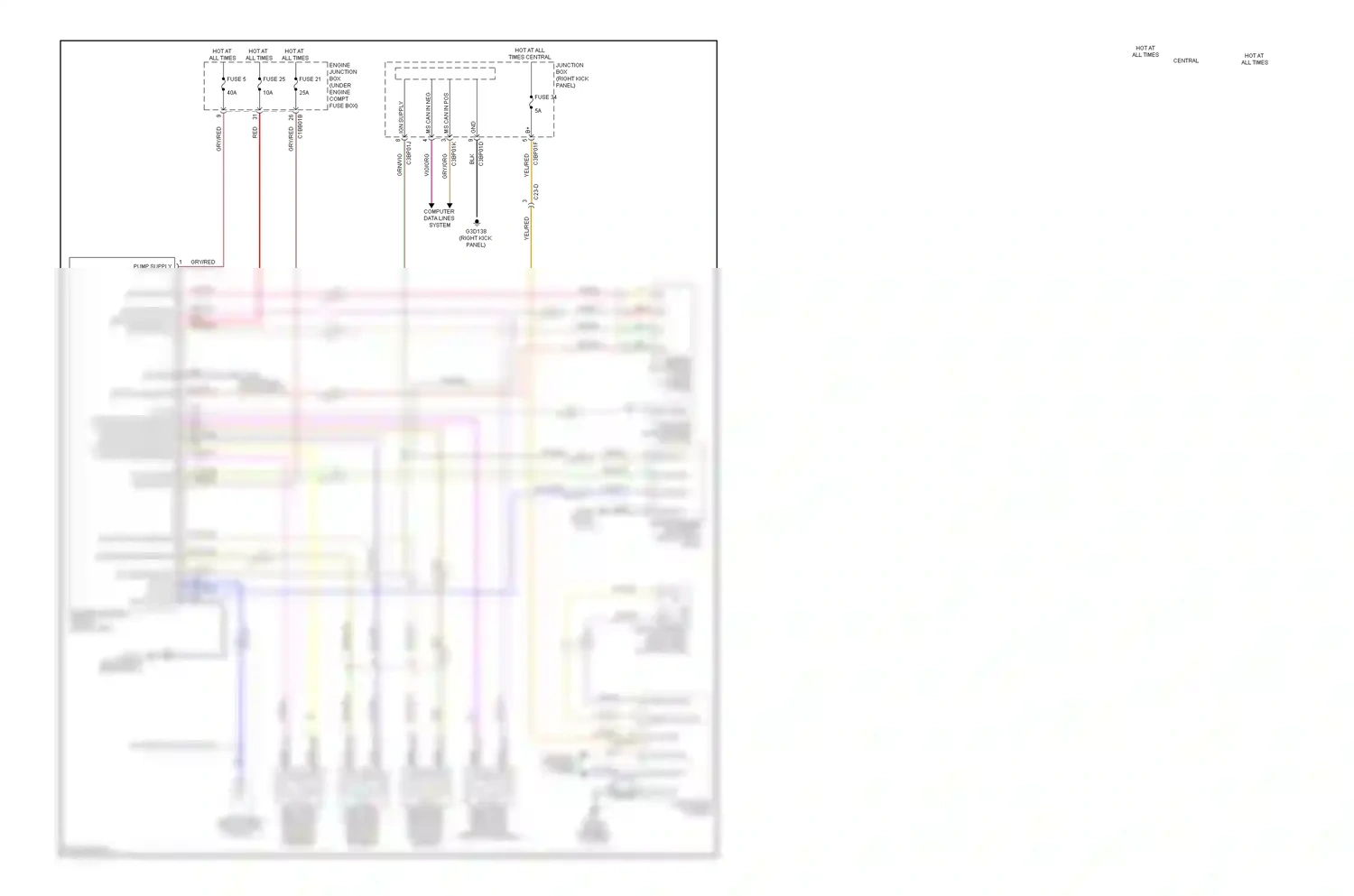 Jaguar XFR I (2009-2011) abs comms wiring diagram  (1 of 1)